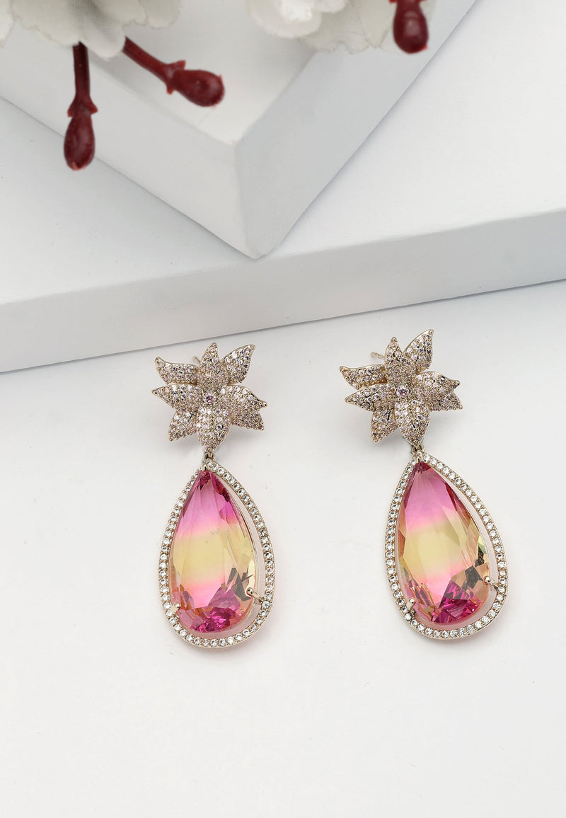 Boucles d'oreilles Diva Floral Raindrop