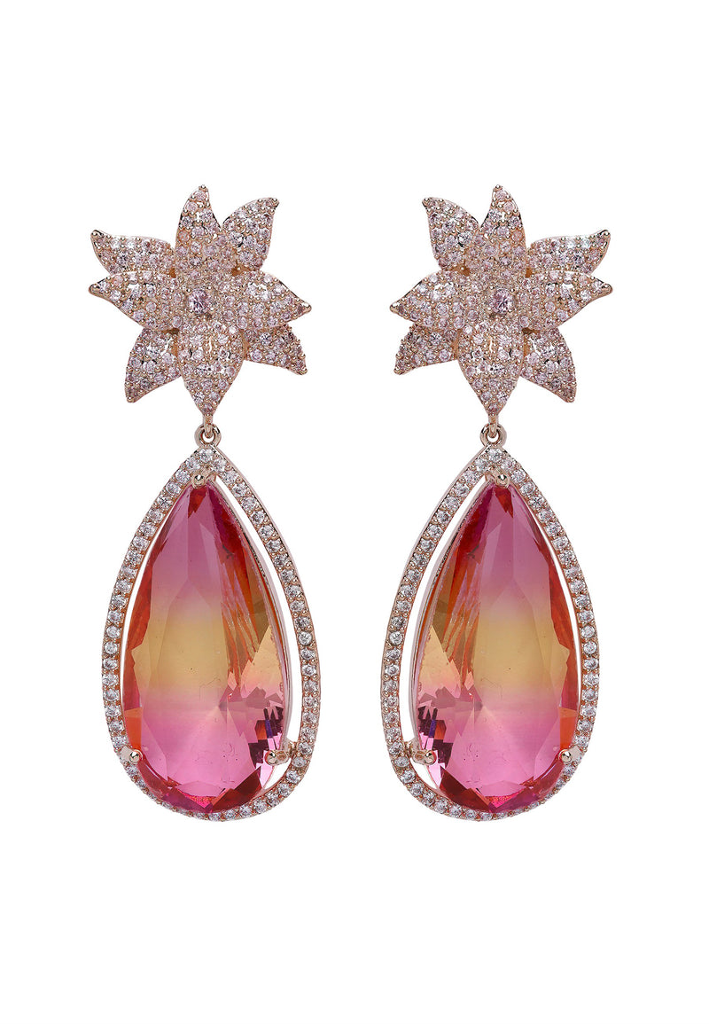 Boucles d'oreilles Diva Floral Raindrop