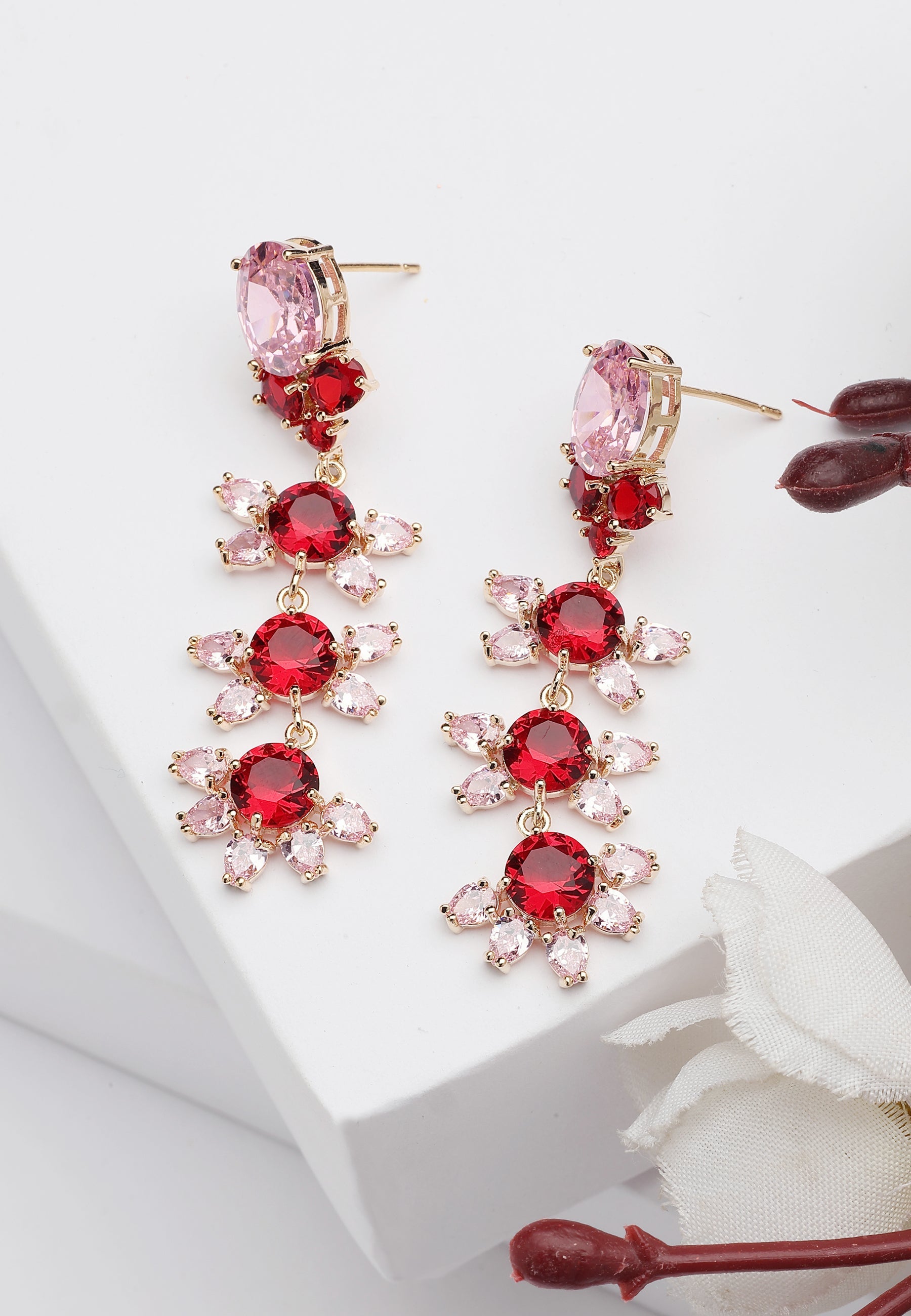 Diva Floral Dangle Earrings