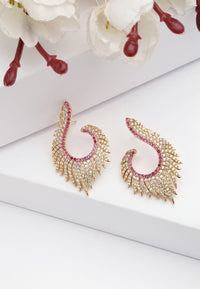 Diva Gorgeous Feather Stud Earrings