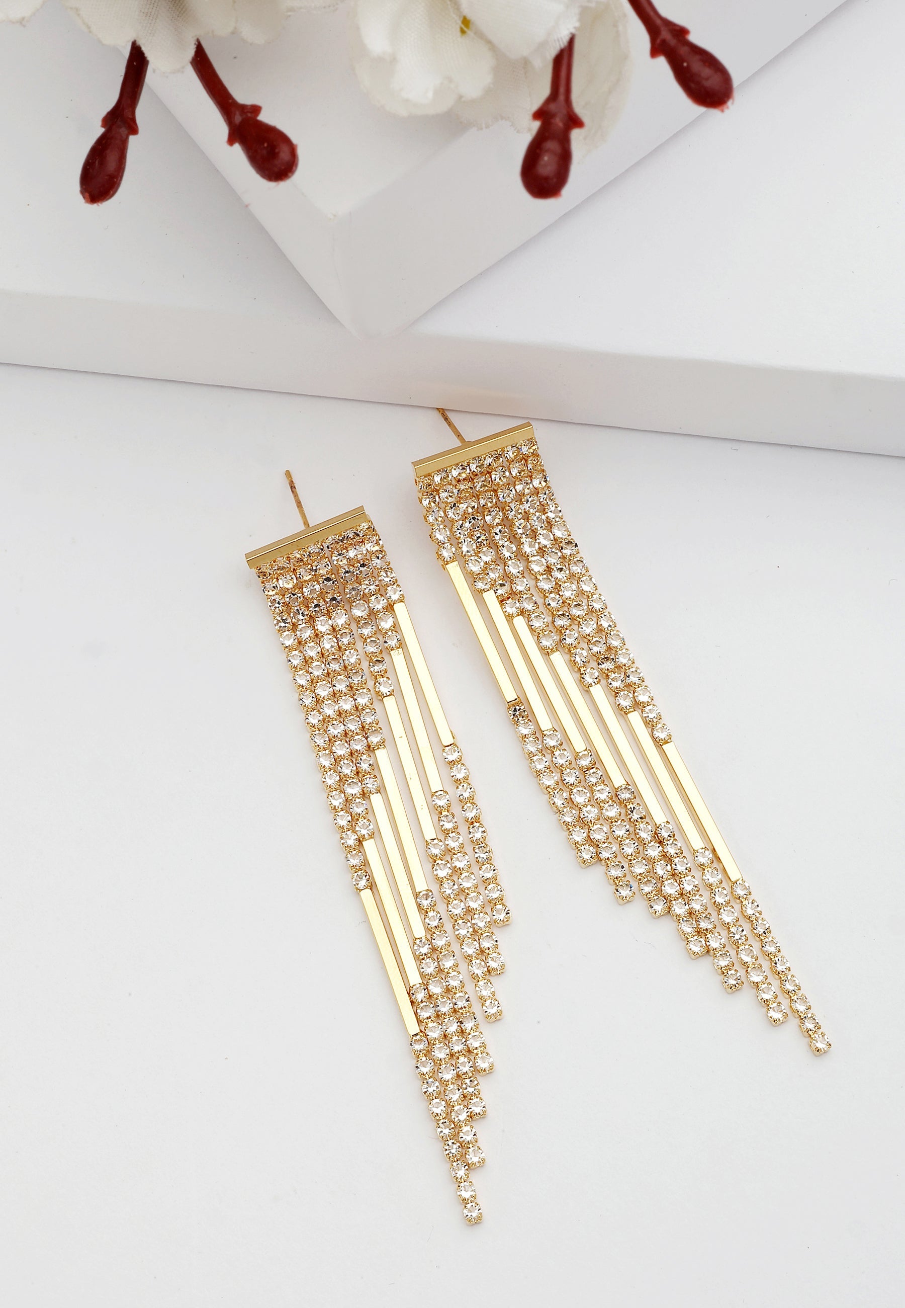 Boucles d'oreilles pendantes à franges Diva