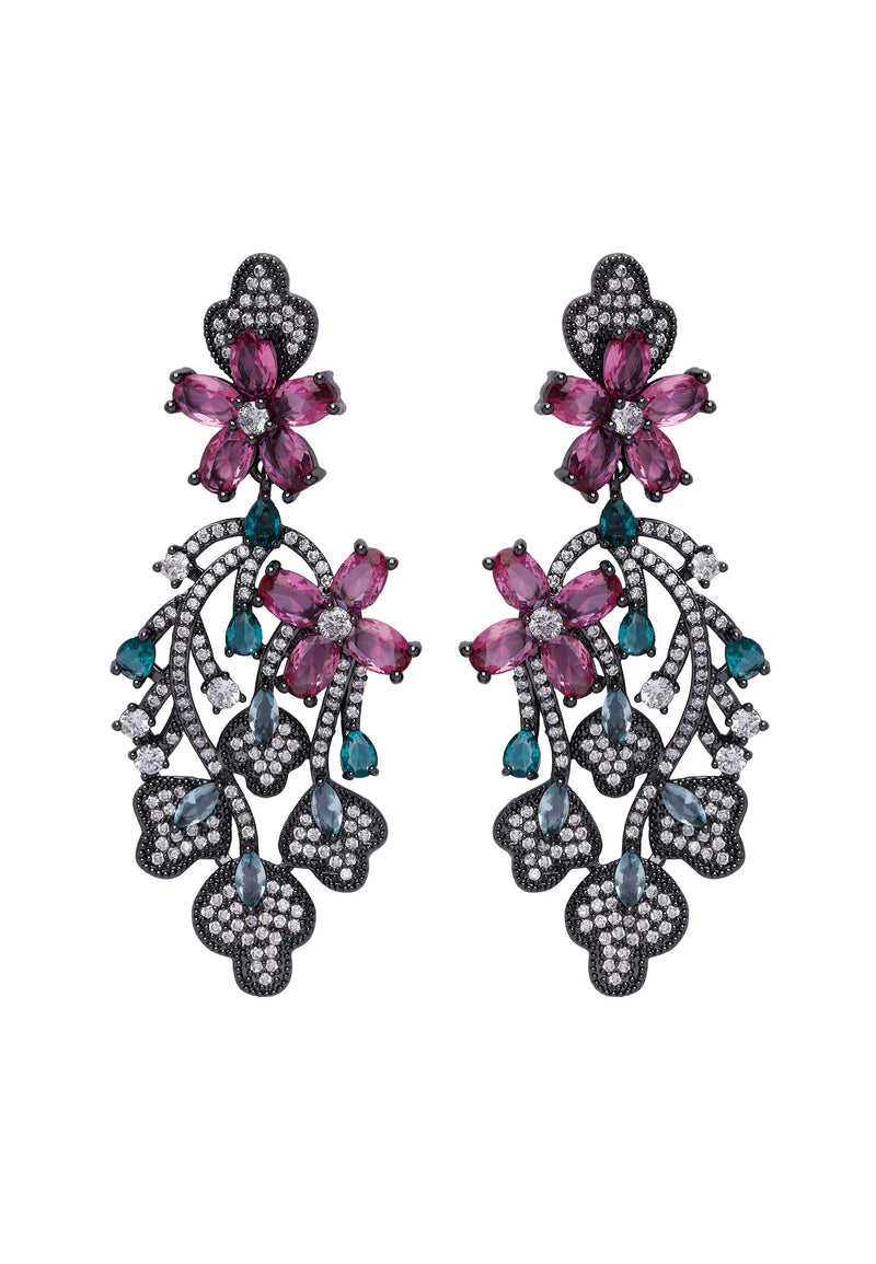 Diva Floral Drop Earrings