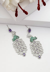 Boucles d'oreilles pendantes Diva Beautiful Peacock