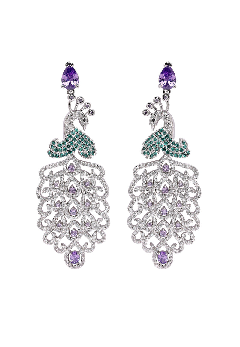 Diva Beautiful Peacock Drop Earrings