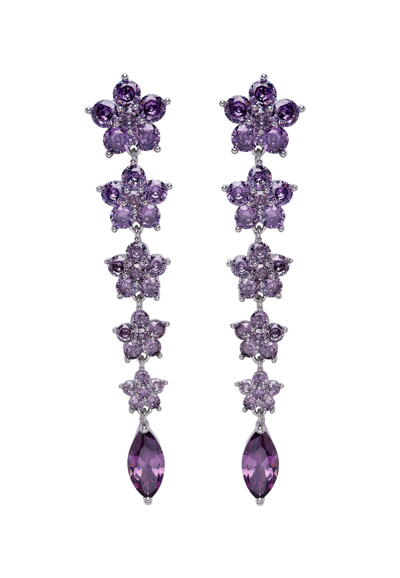 Diva Floral Long Drop Earrings
