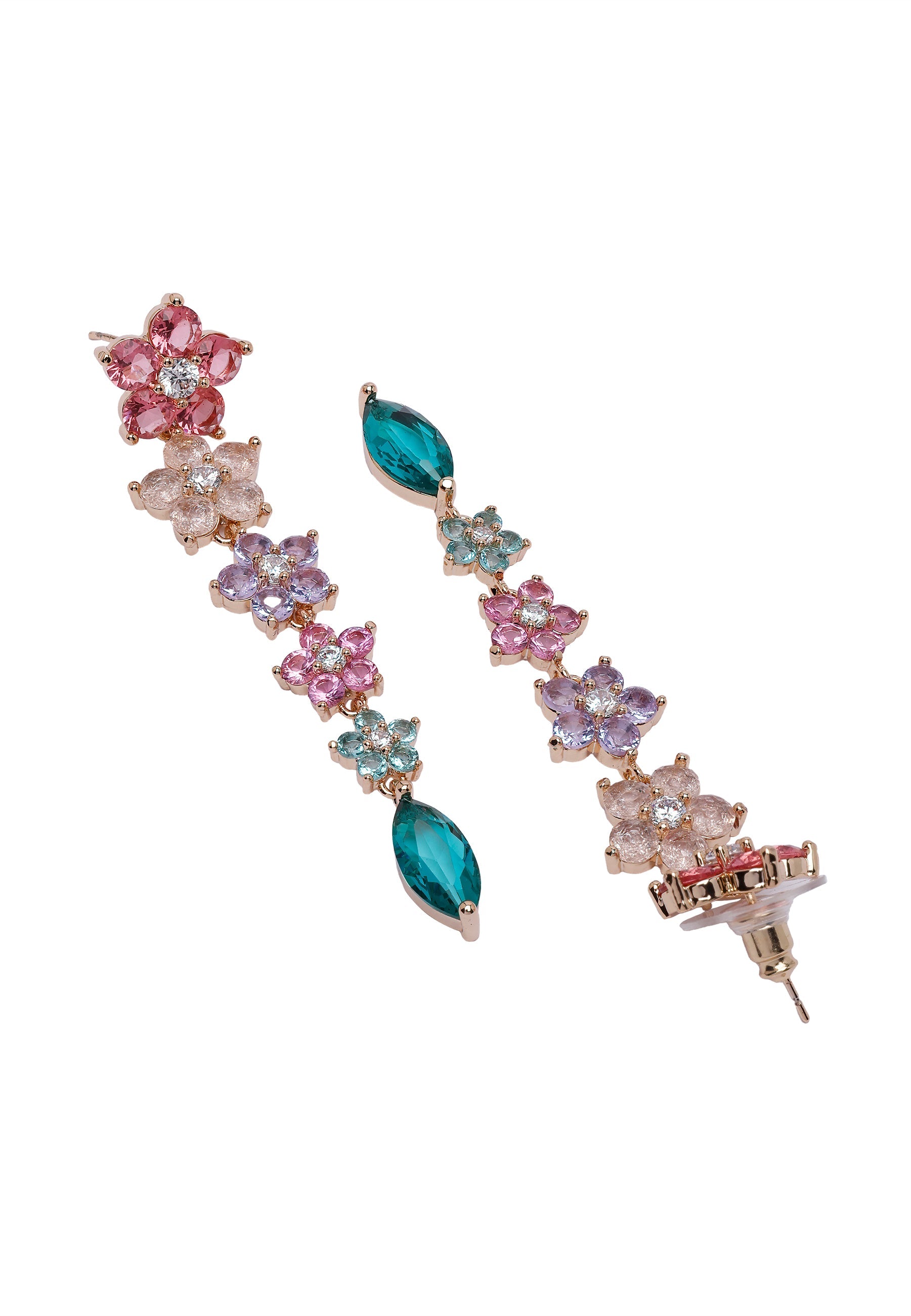 Diva Floral Long Drop Earrings