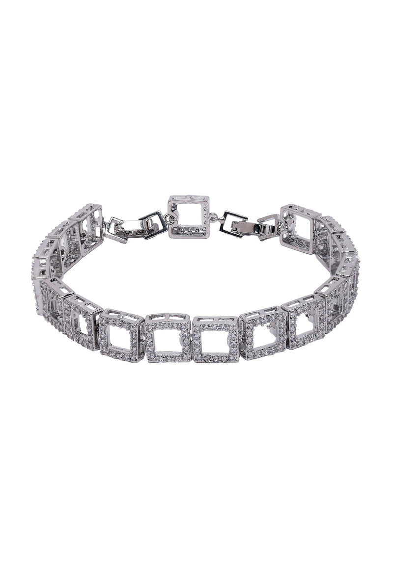 Bracelet Diva à maillons carrés creux