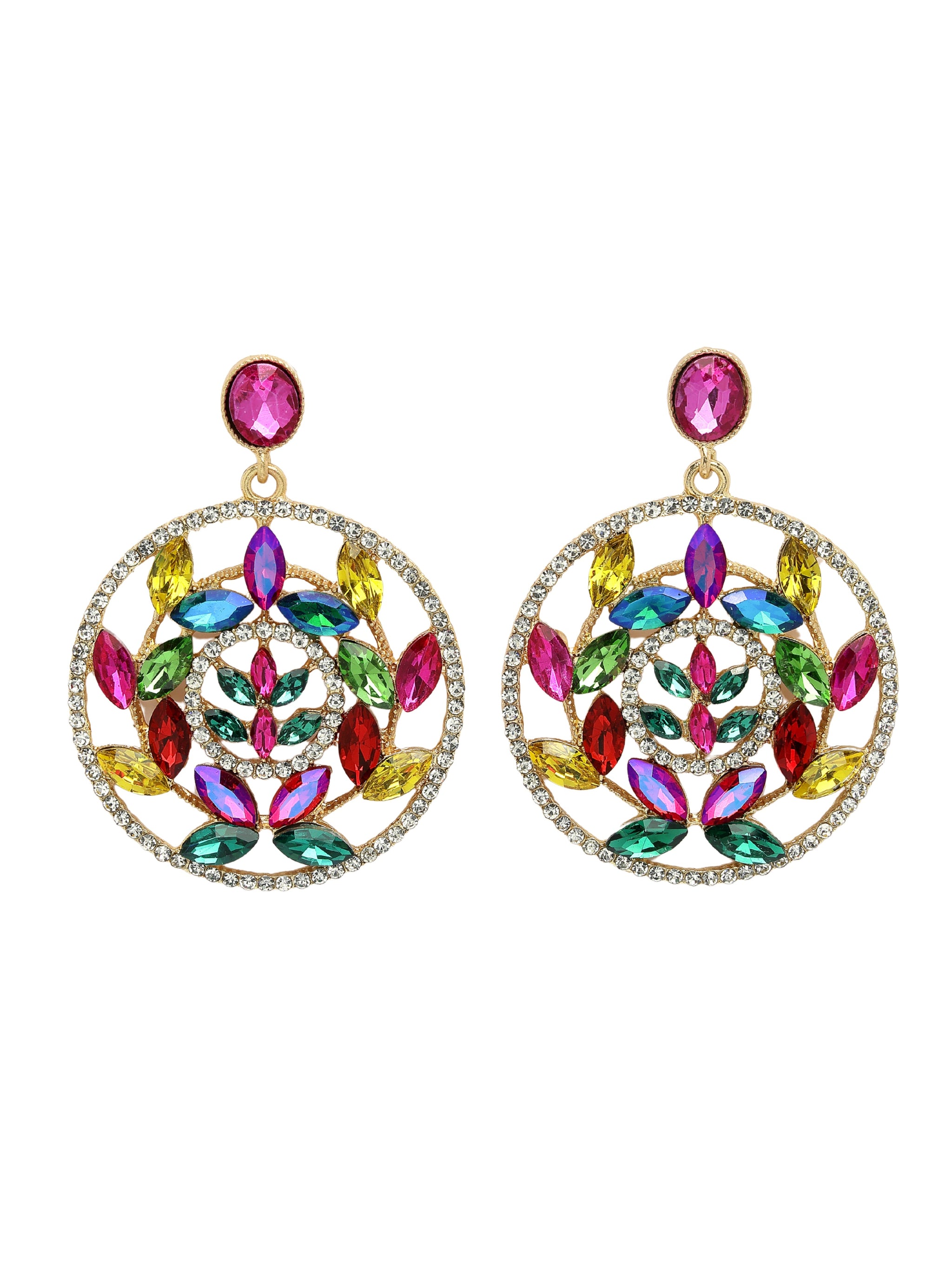 Boucles d'oreilles pendantes florales ajourées élégantes