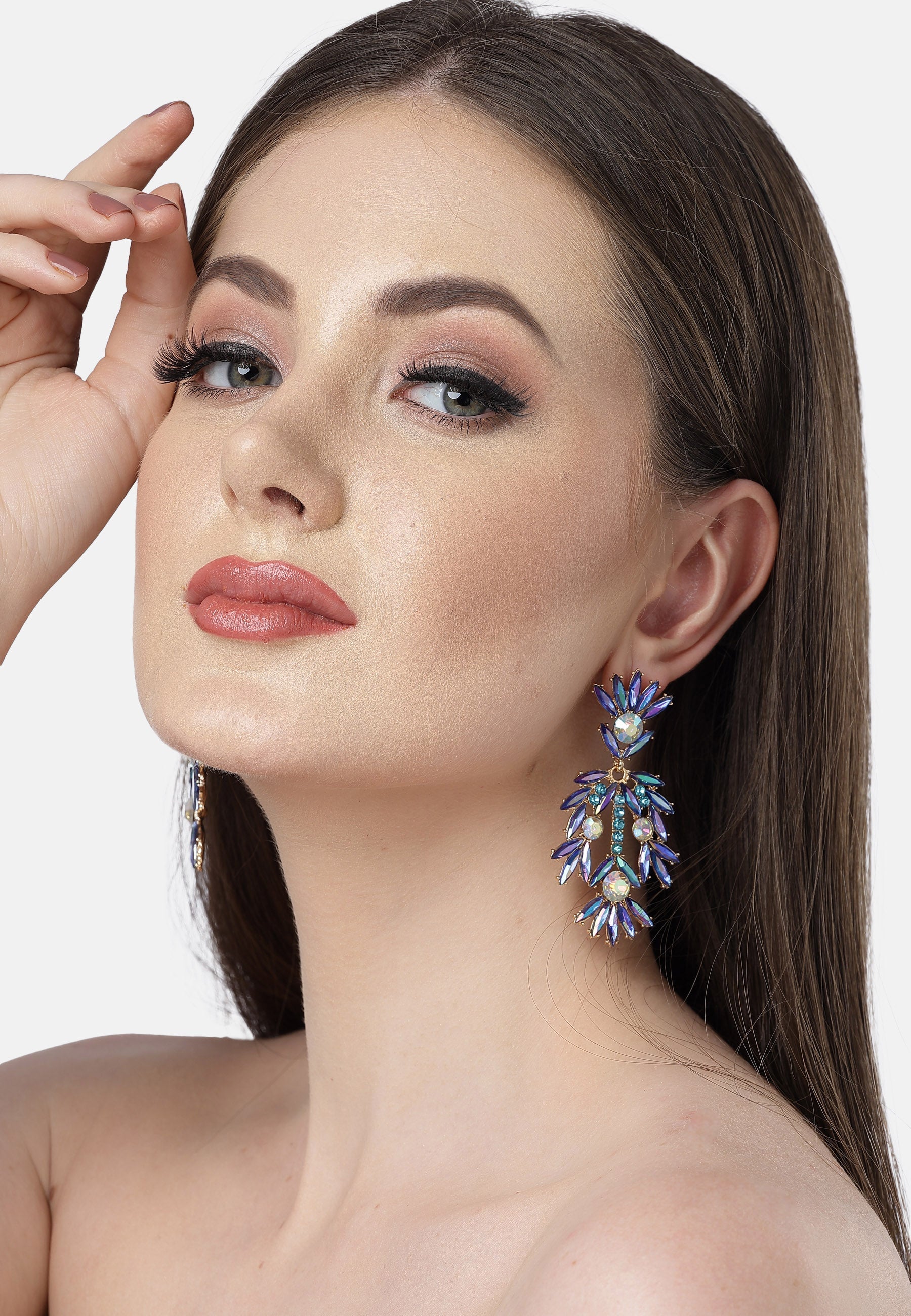 Fancy Floral Plume Earrings