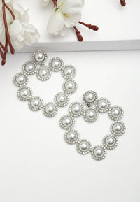 Heart Shaped Drop Earrings