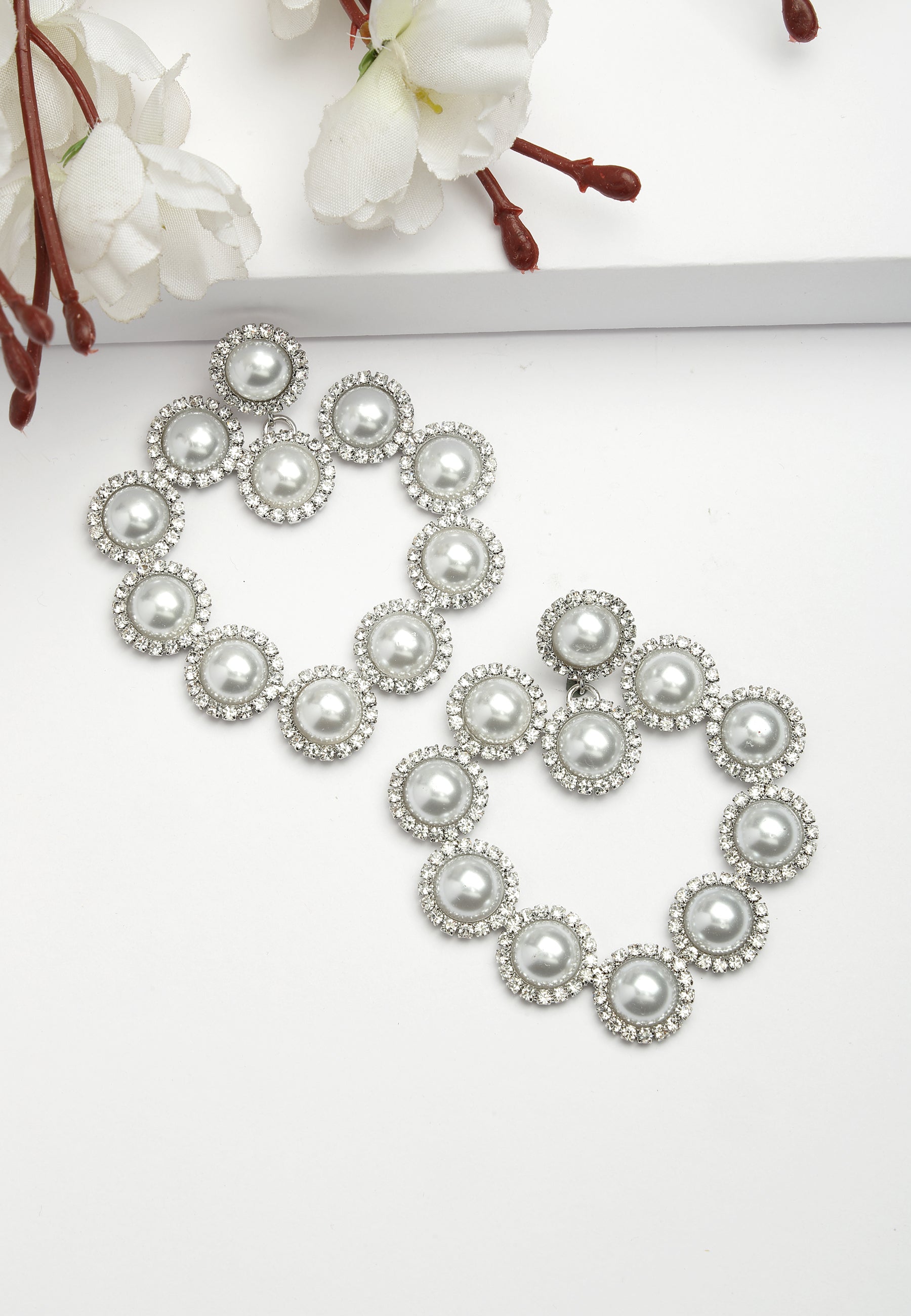 Heart Shaped Drop Earrings