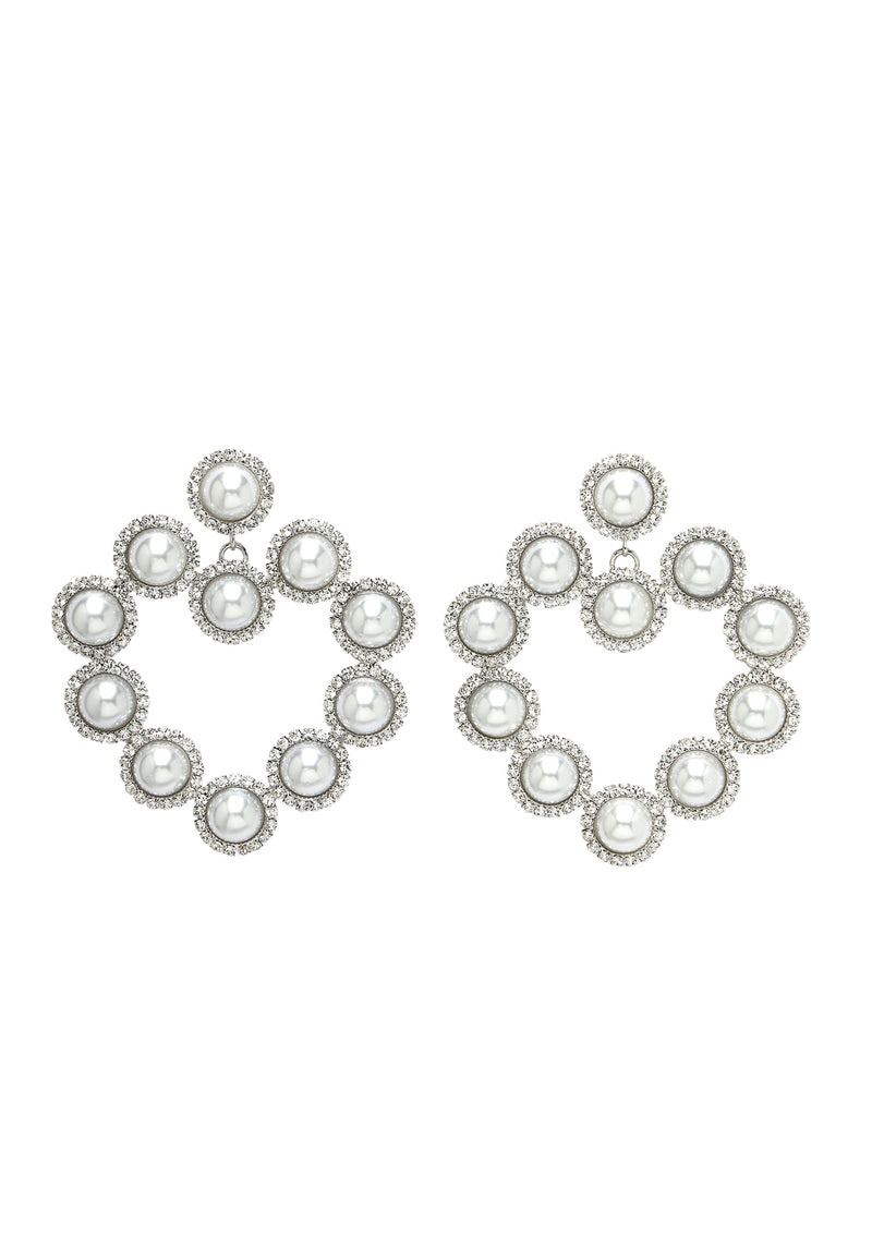 Boucles d'oreilles pendantes en forme de cœur