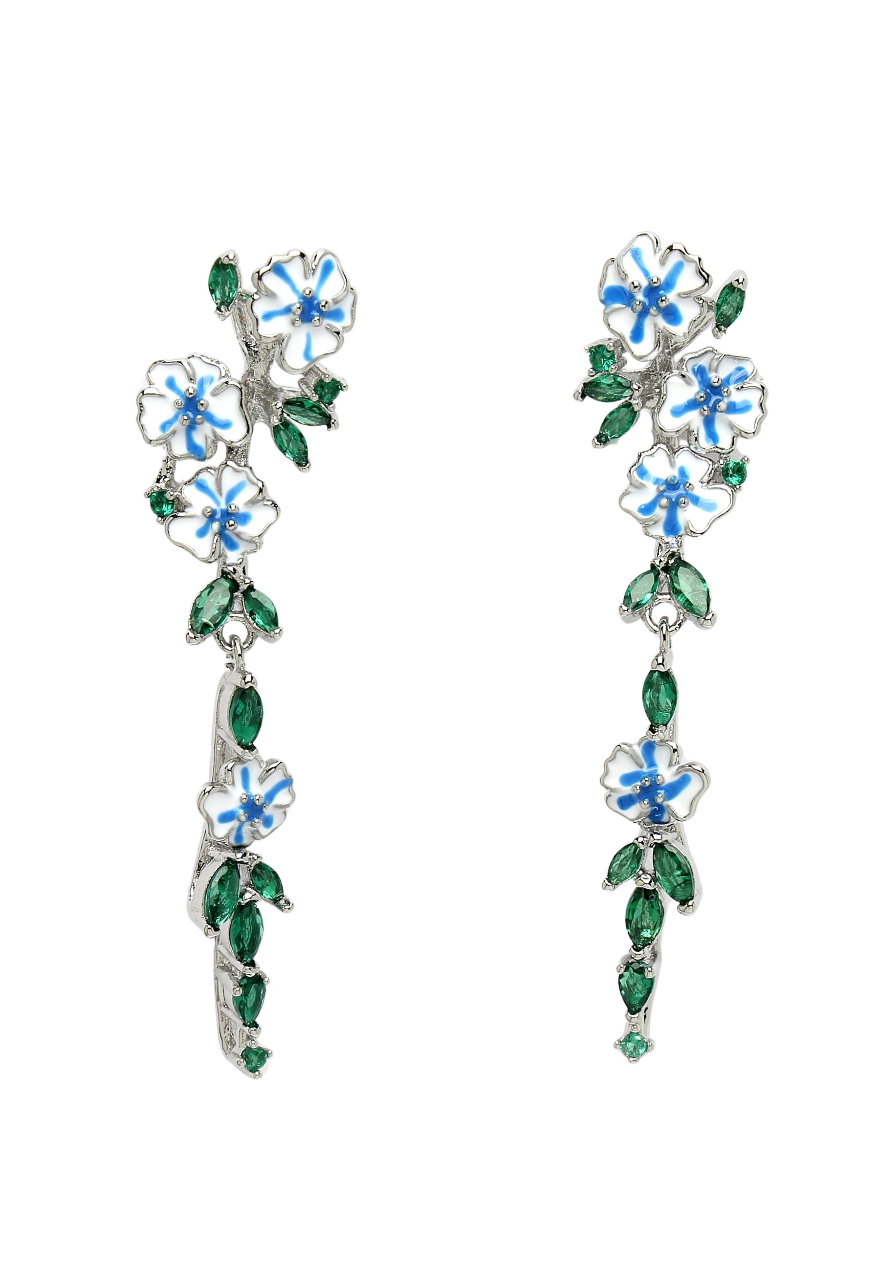 Whimsical Floral Dangle Earrings