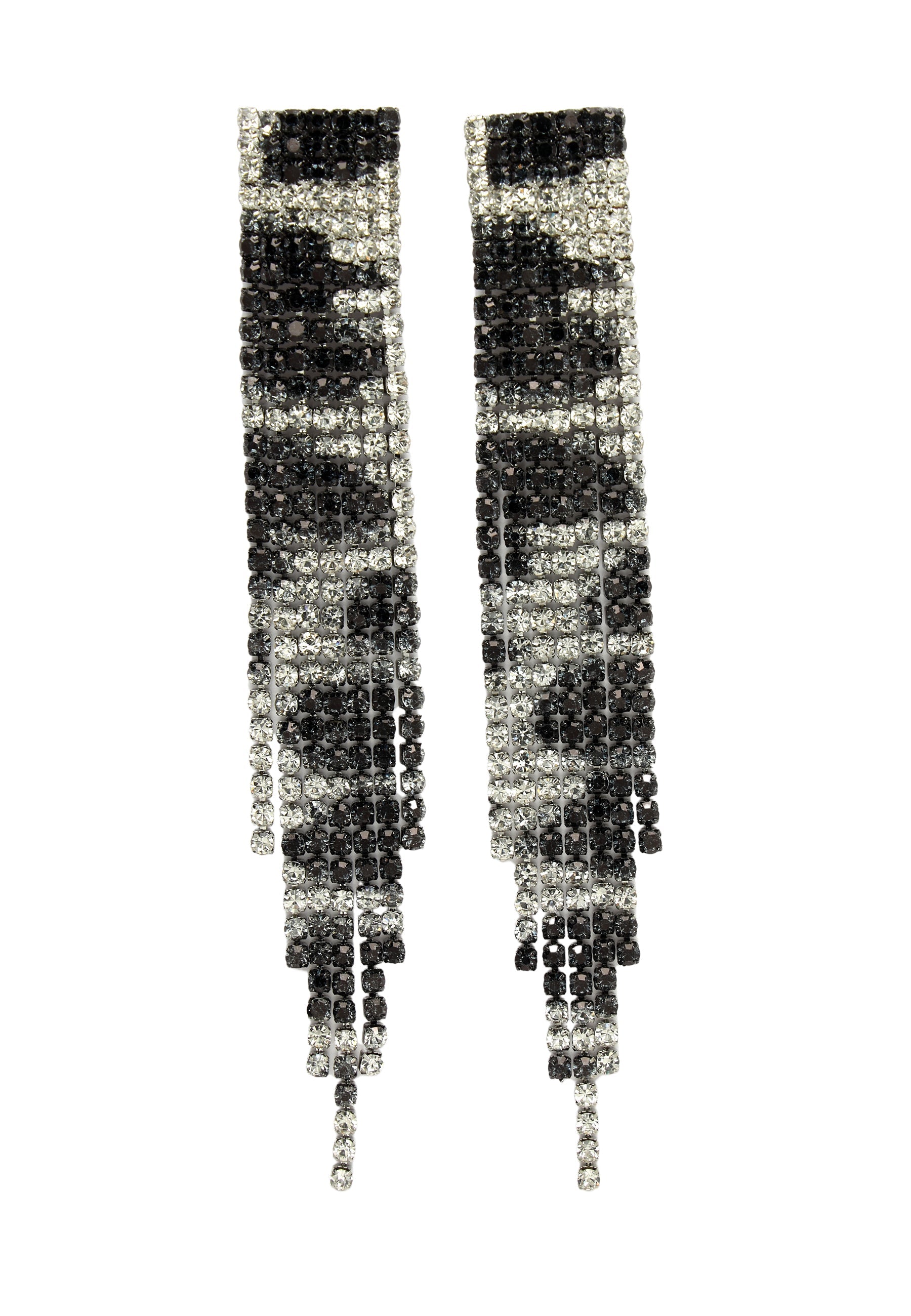 Long Fringe Chandelier Earrings