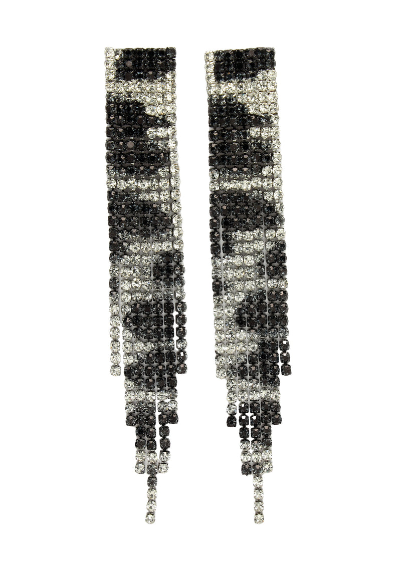 Long Fringe Chandelier Earrings