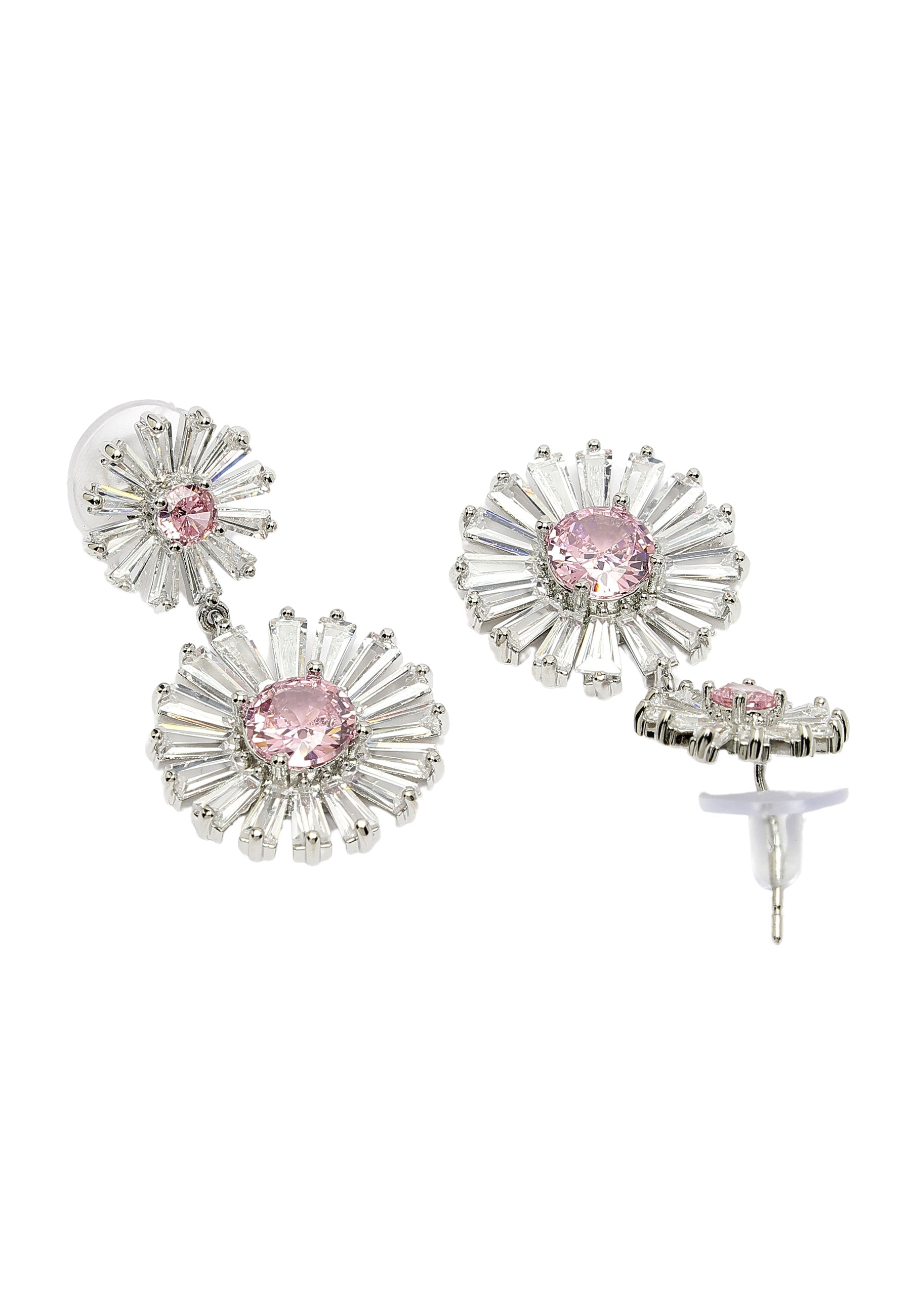 Double Daisy Drop Earrings