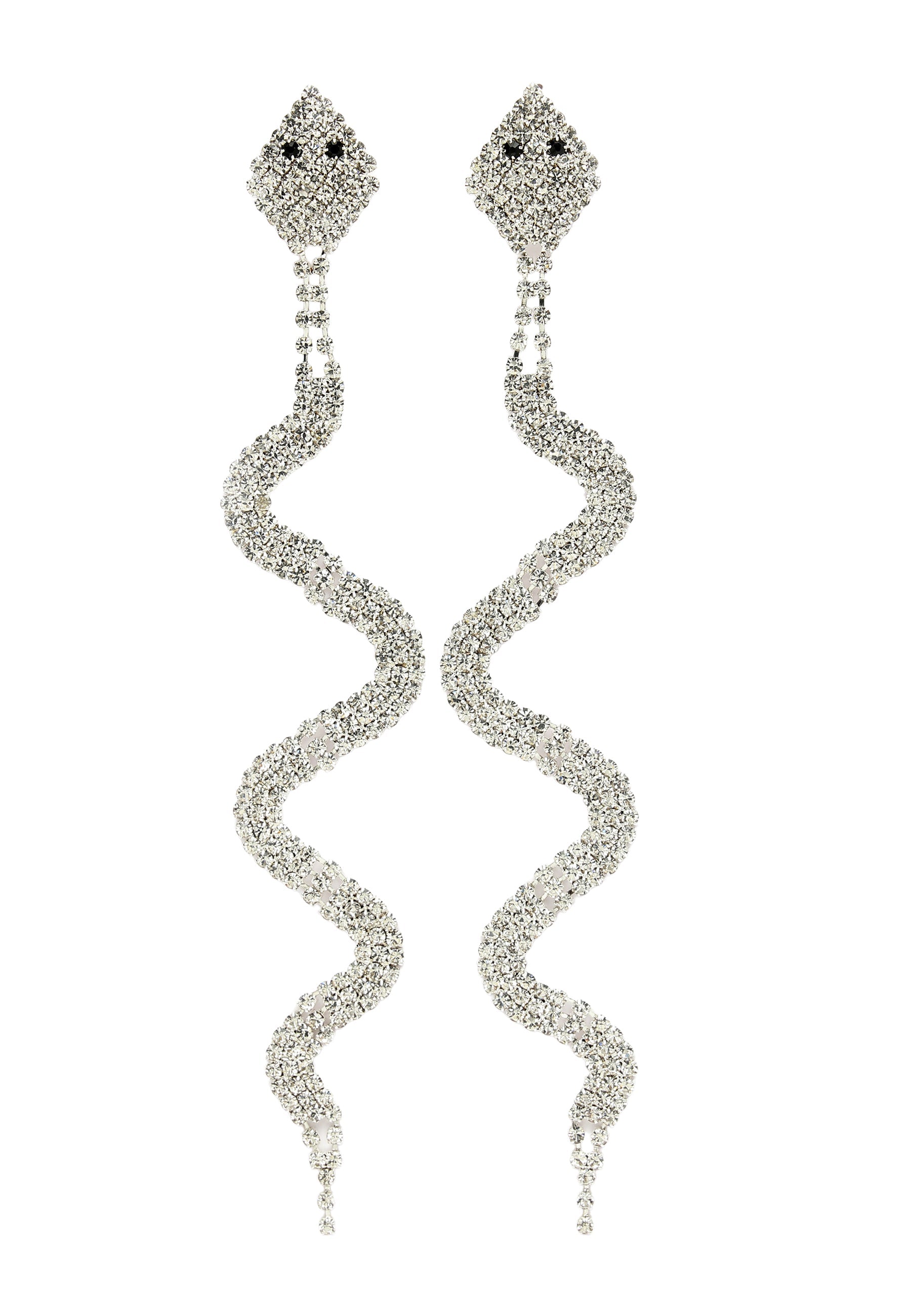 Gleaming Snake Dangle Earrings