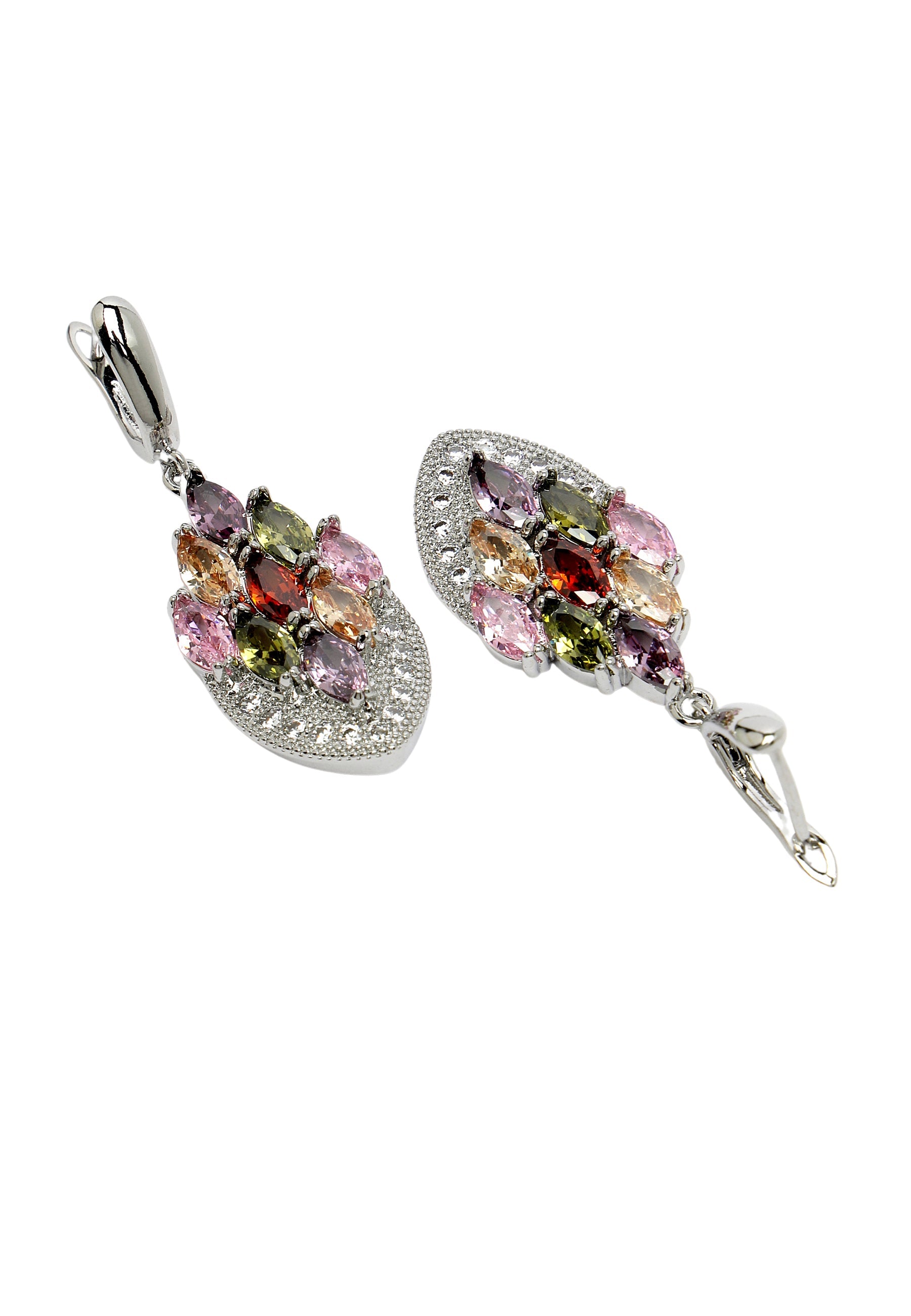 Peacock Feather Drop Earrings