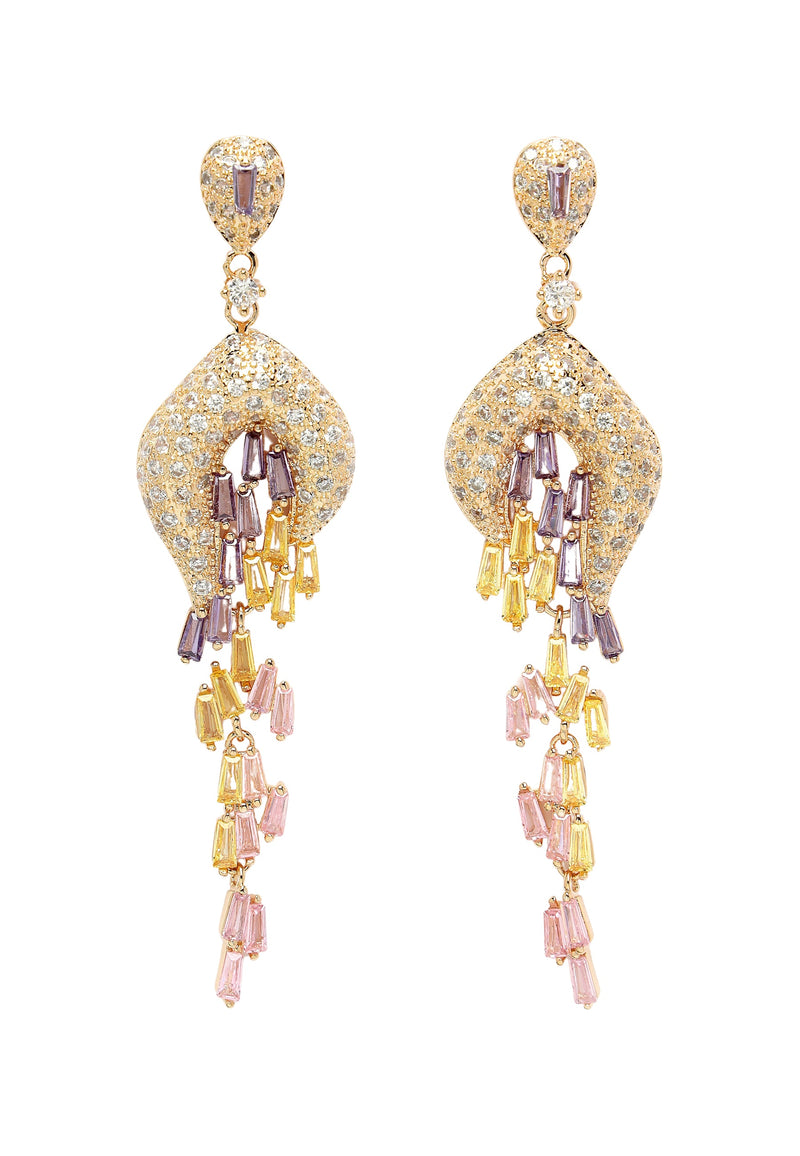 Boucles d'oreilles pendantes monochromes