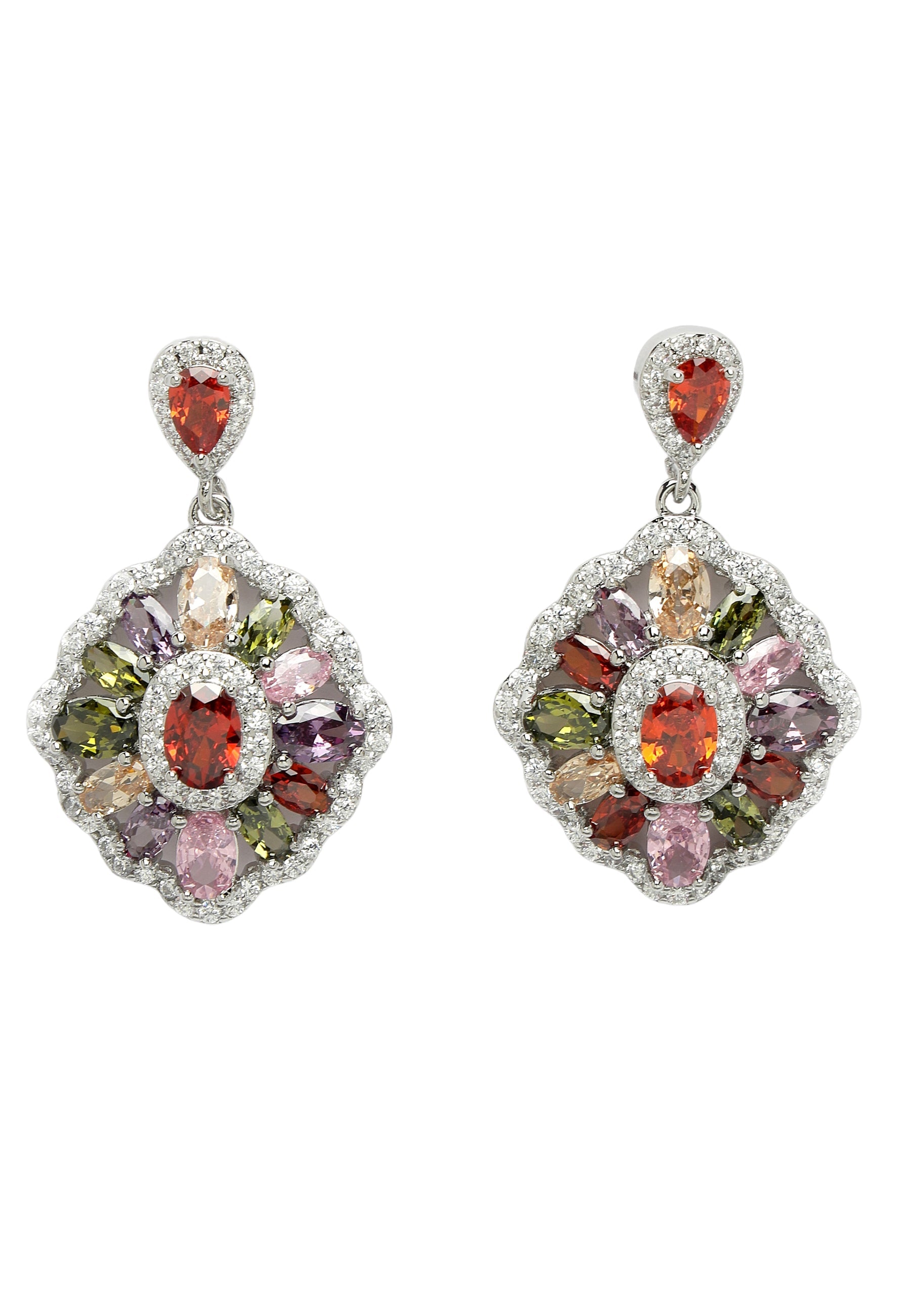 Cubic Zirconia Statement Earrings