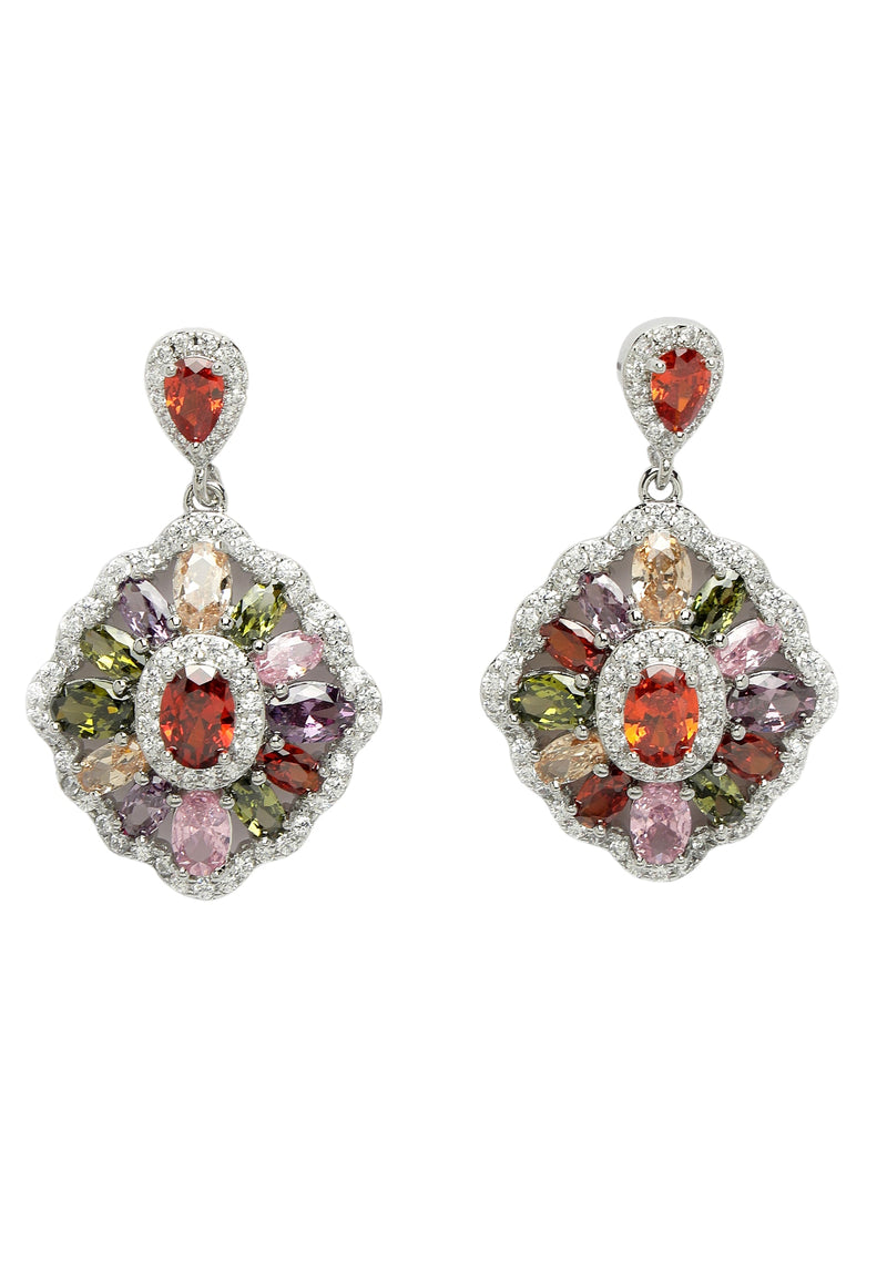 Cubic Zirconia Statement Earrings