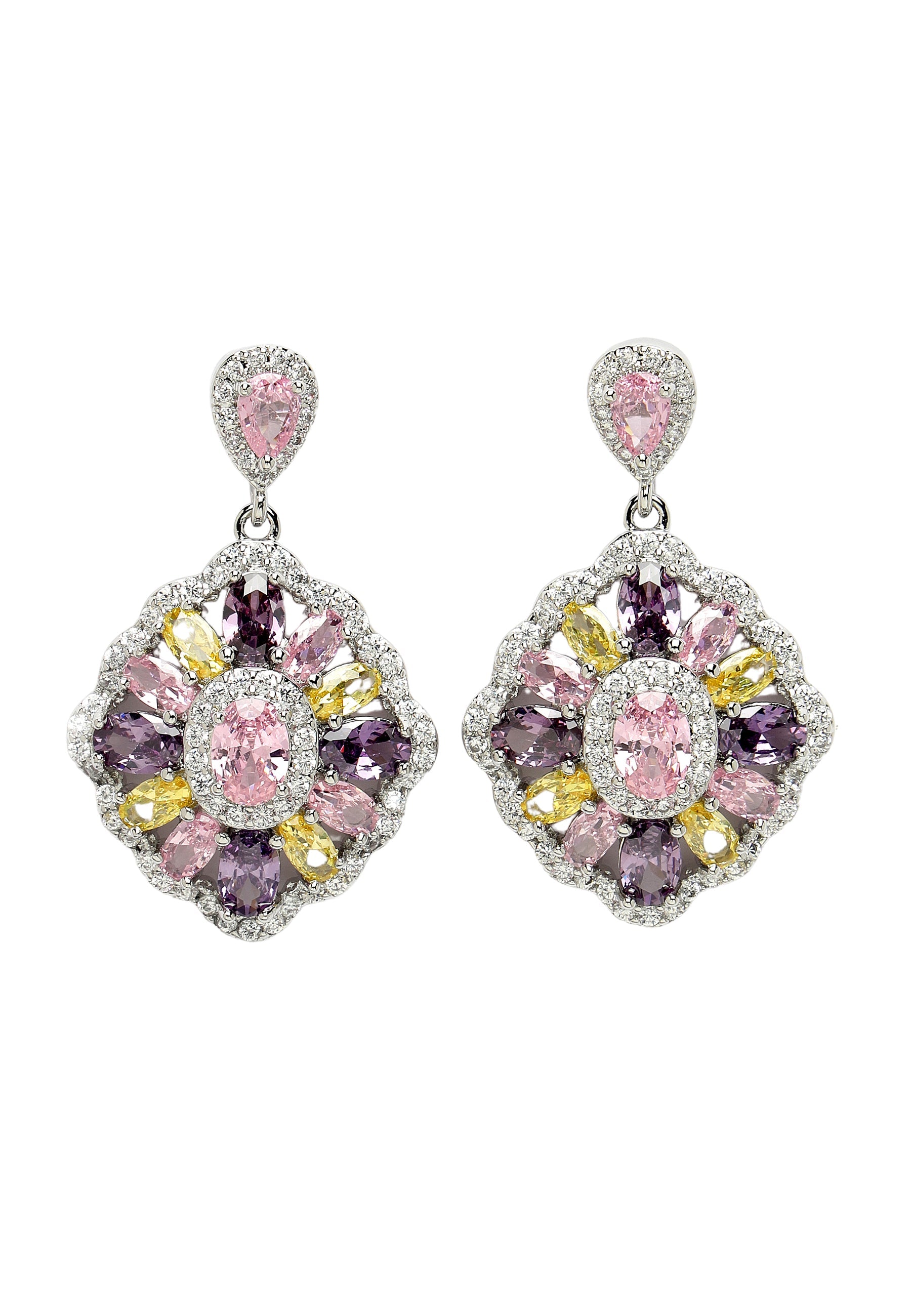 Cubic Zirconia Statement Earrings