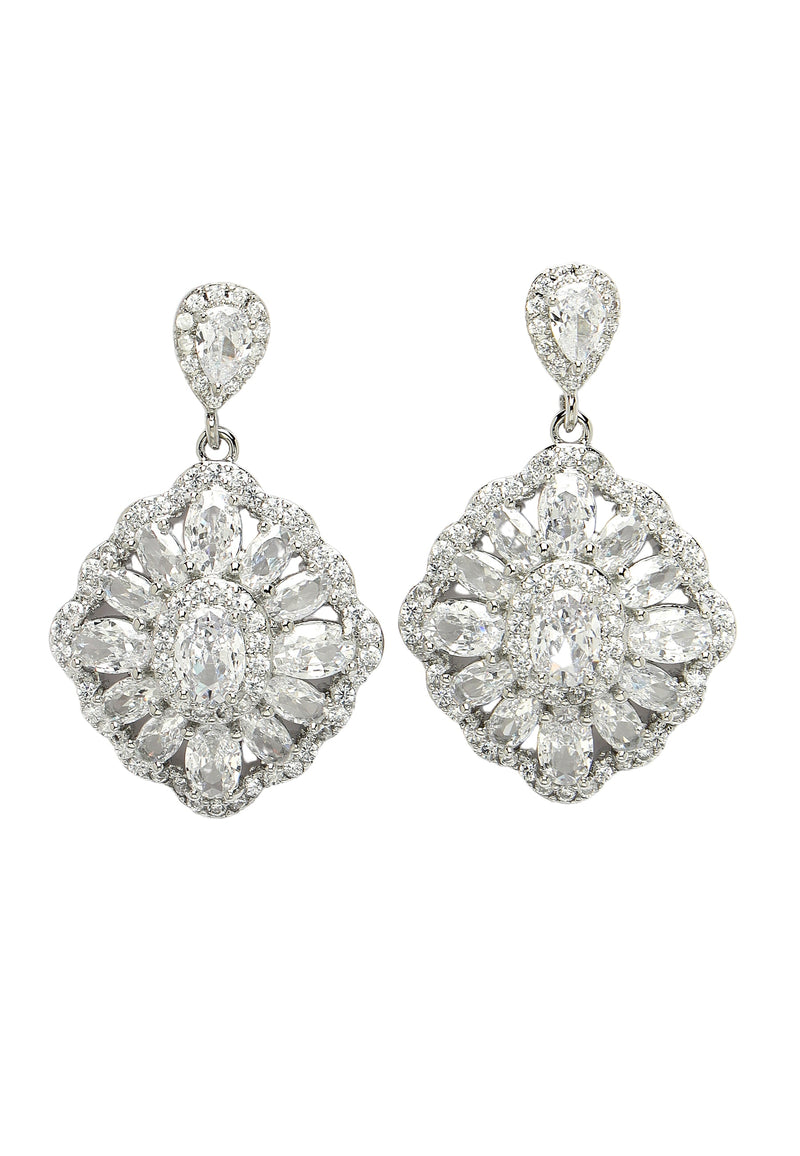 Cubic Zirconia Statement Earrings