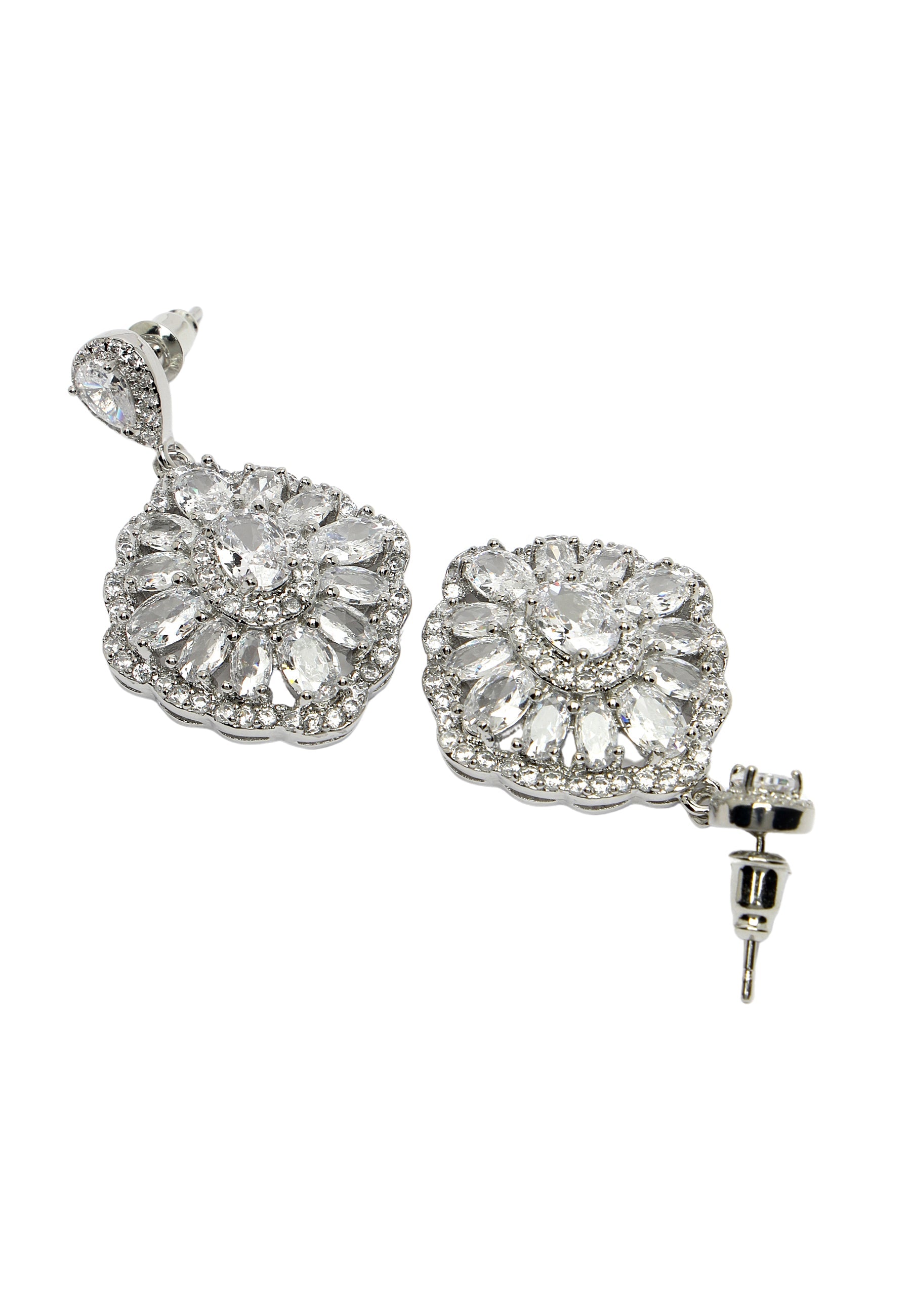 Cubic Zirconia Statement Earrings