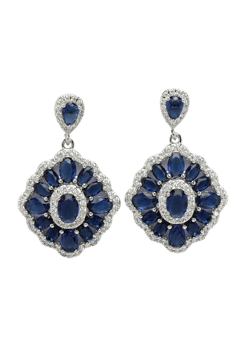 Boucles d'oreilles pendantes en zircone cubique