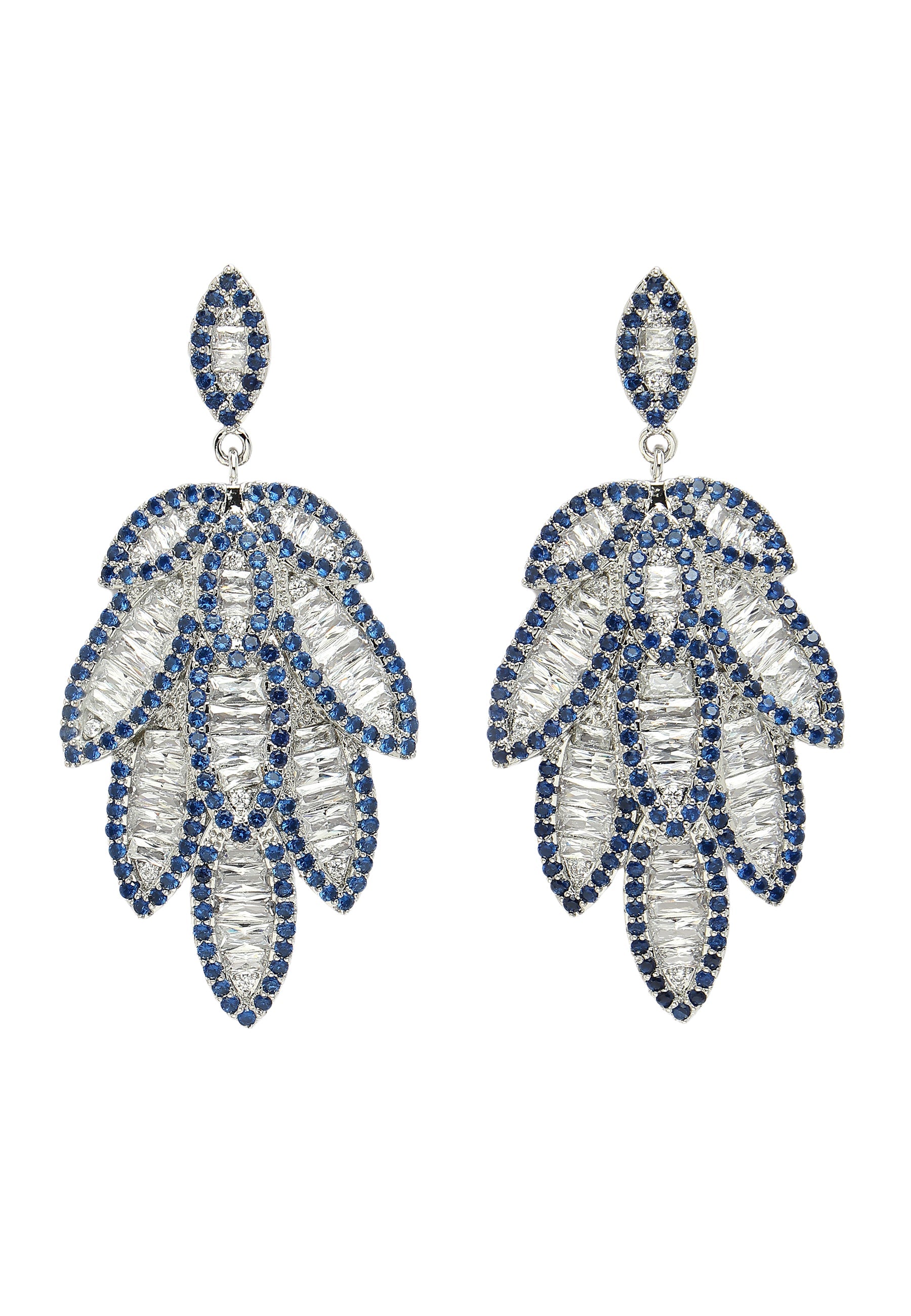 Boucles d'oreilles pendantes en forme de feuille de saule