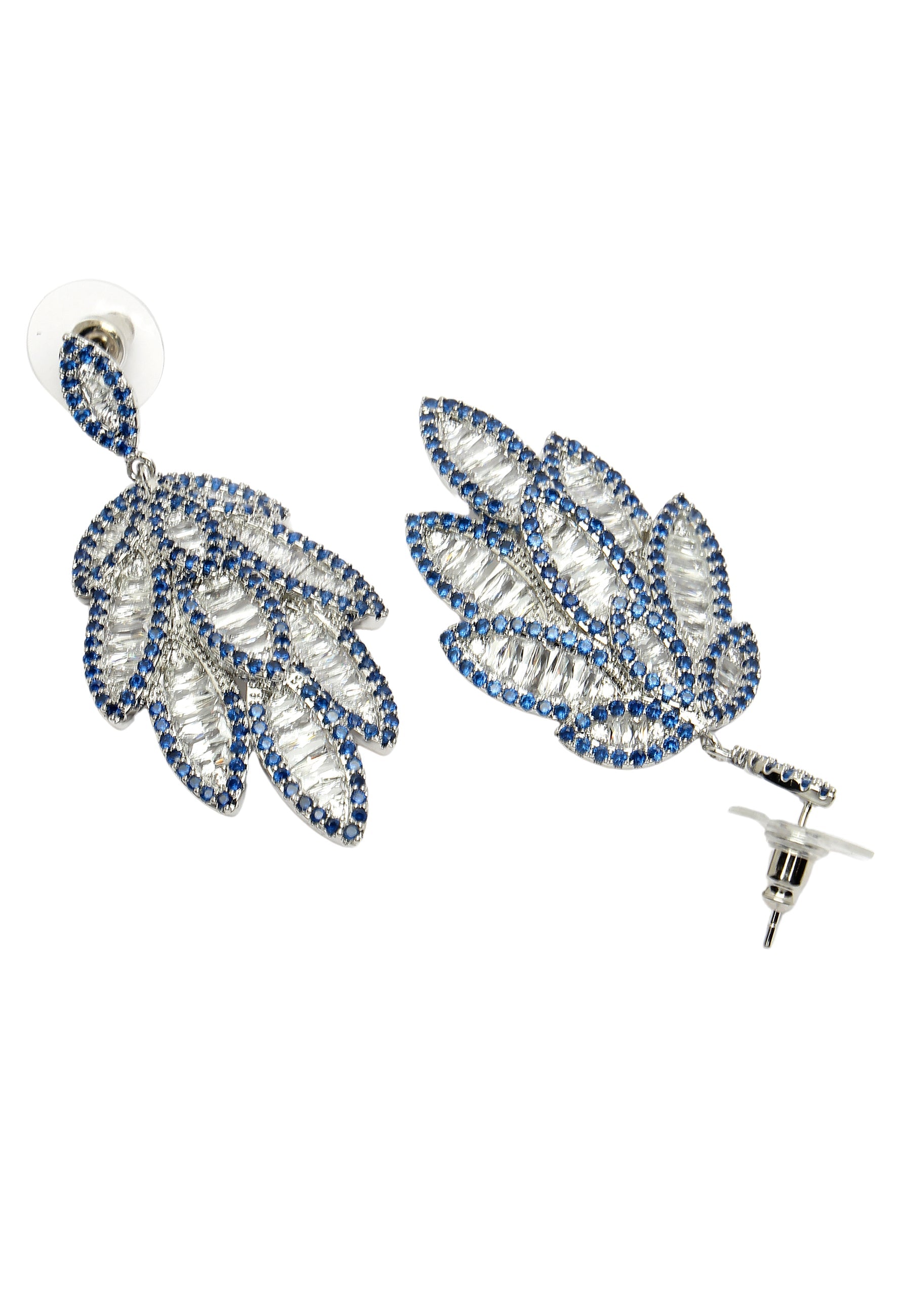 Boucles d'oreilles pendantes en forme de feuille de saule
