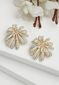 Boucles d'oreilles en zircone marguerite