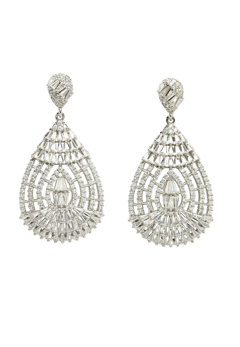 Beautiful Hollow Zirconia Drop Earrings