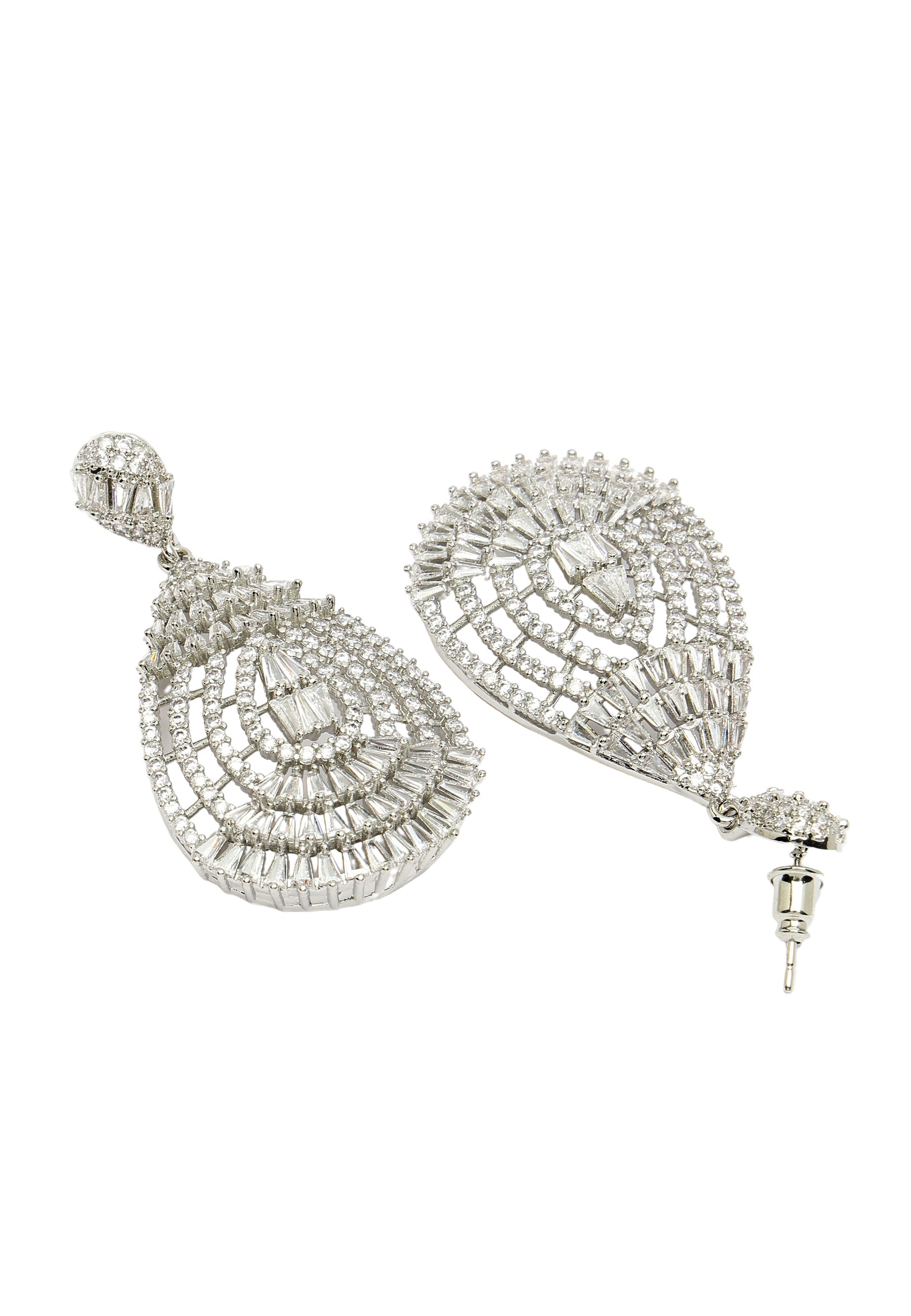 Beautiful Hollow Zirconia Drop Earrings