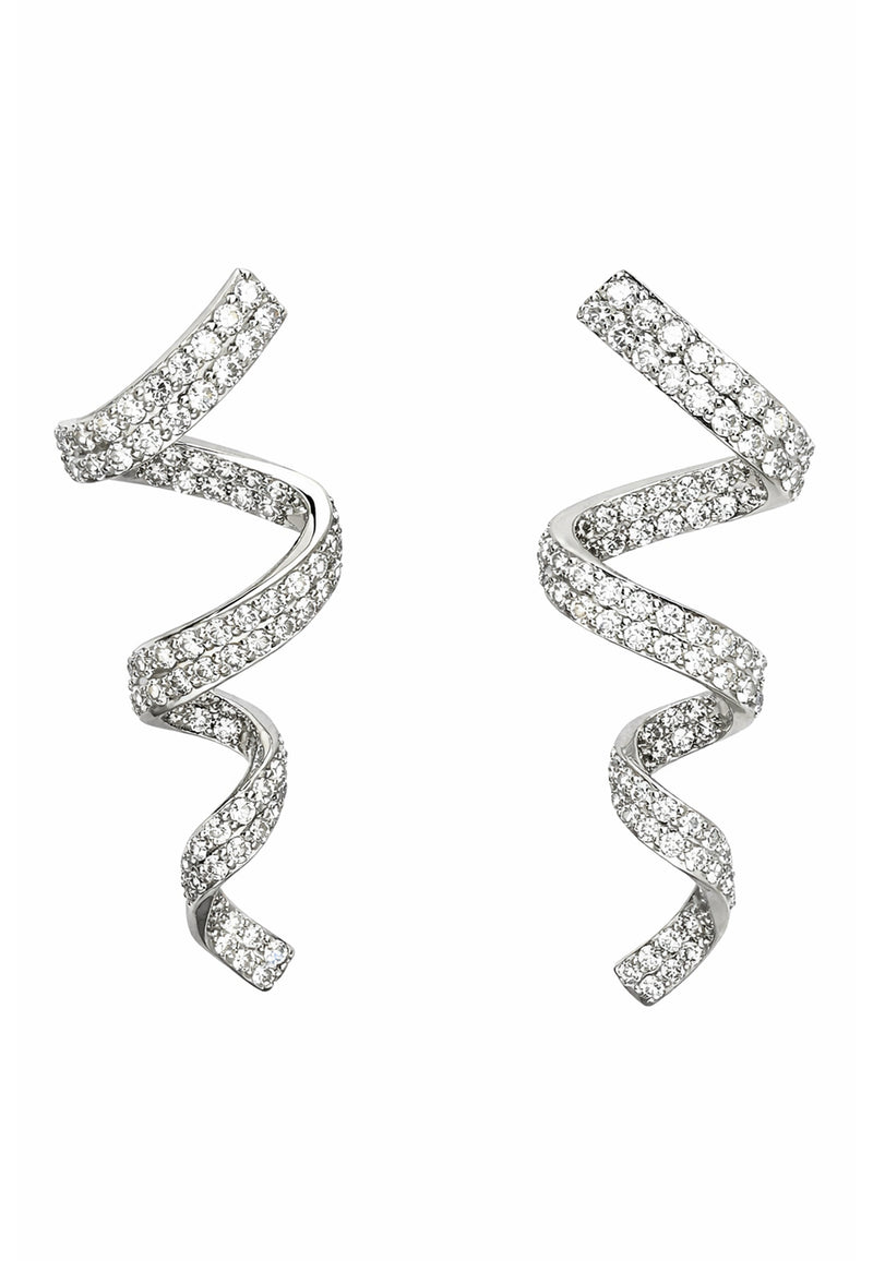 Boucles d'oreilles pendantes en spirale