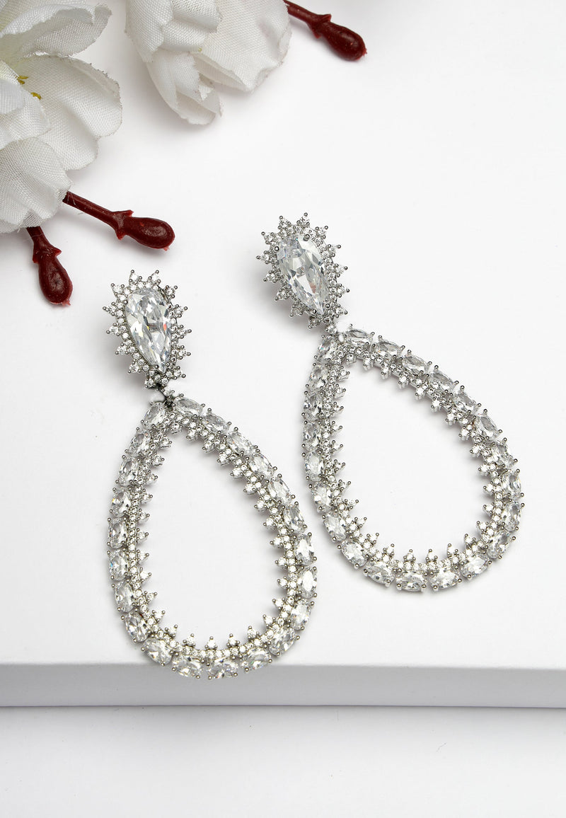 Boucles d'oreilles gouttes de pluie scintillantes