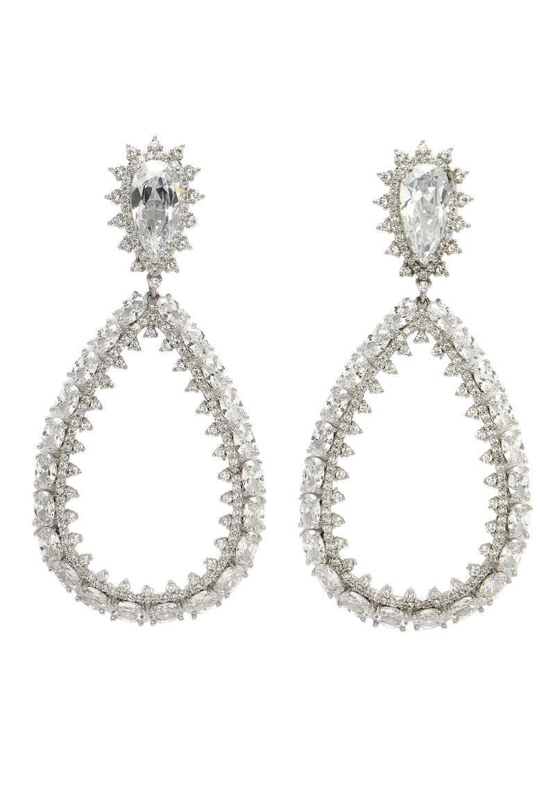 Boucles d'oreilles gouttes de pluie scintillantes