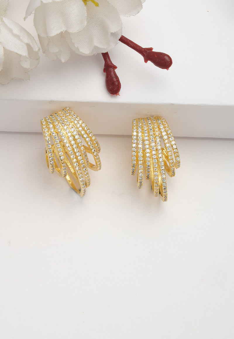 Boucles d'oreilles à franges en zircone cubique