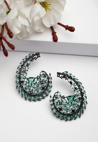 Boucles d'oreilles initiales G en zircone