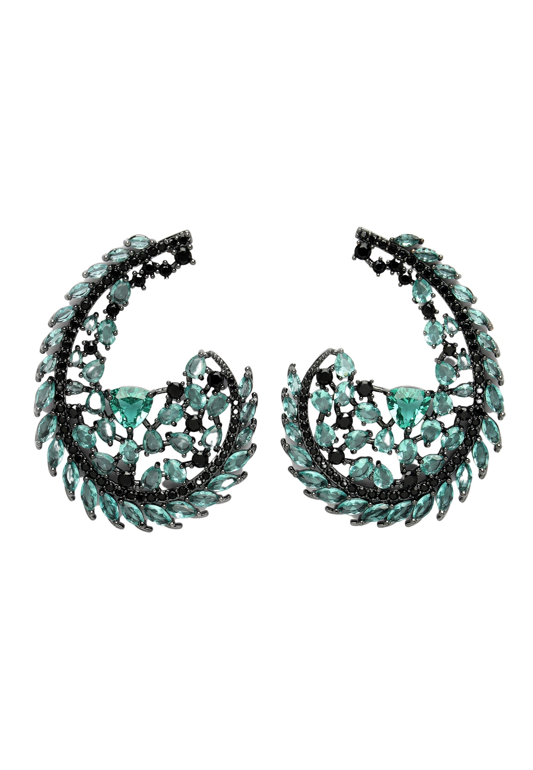 Zirconia Initial G-Shaped Earrings