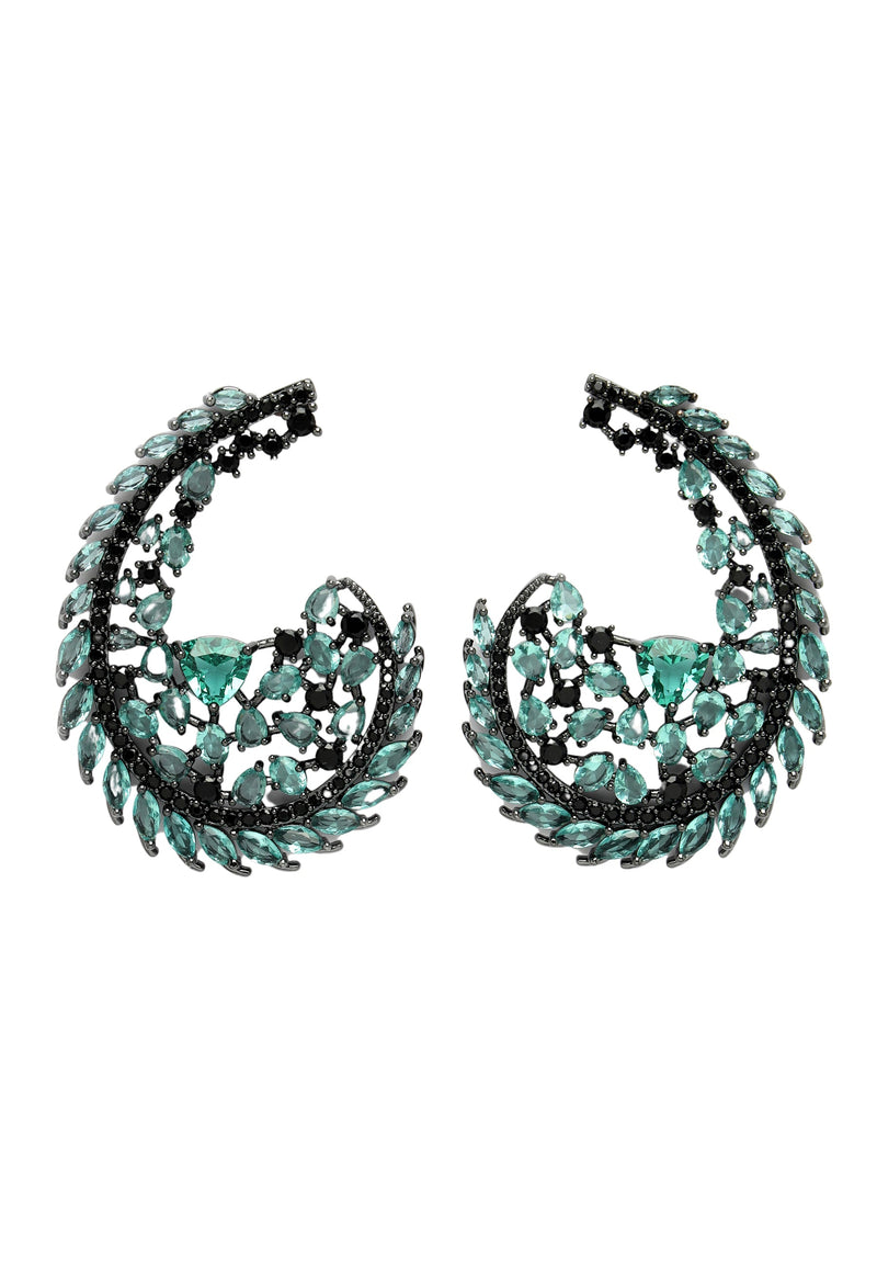 Zirconia Initial G-Shaped Earrings