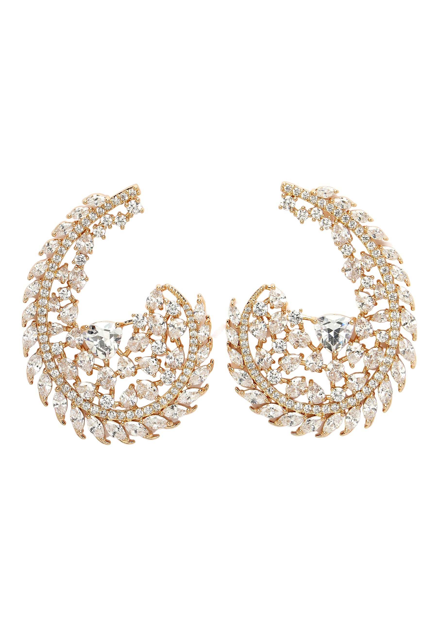 Cubic Zirconia Hollow Earrings