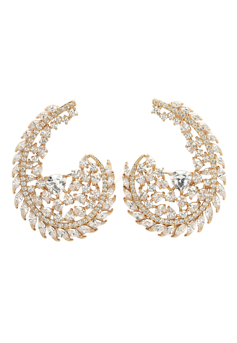 Cubic Zirconia Hollow Earrings