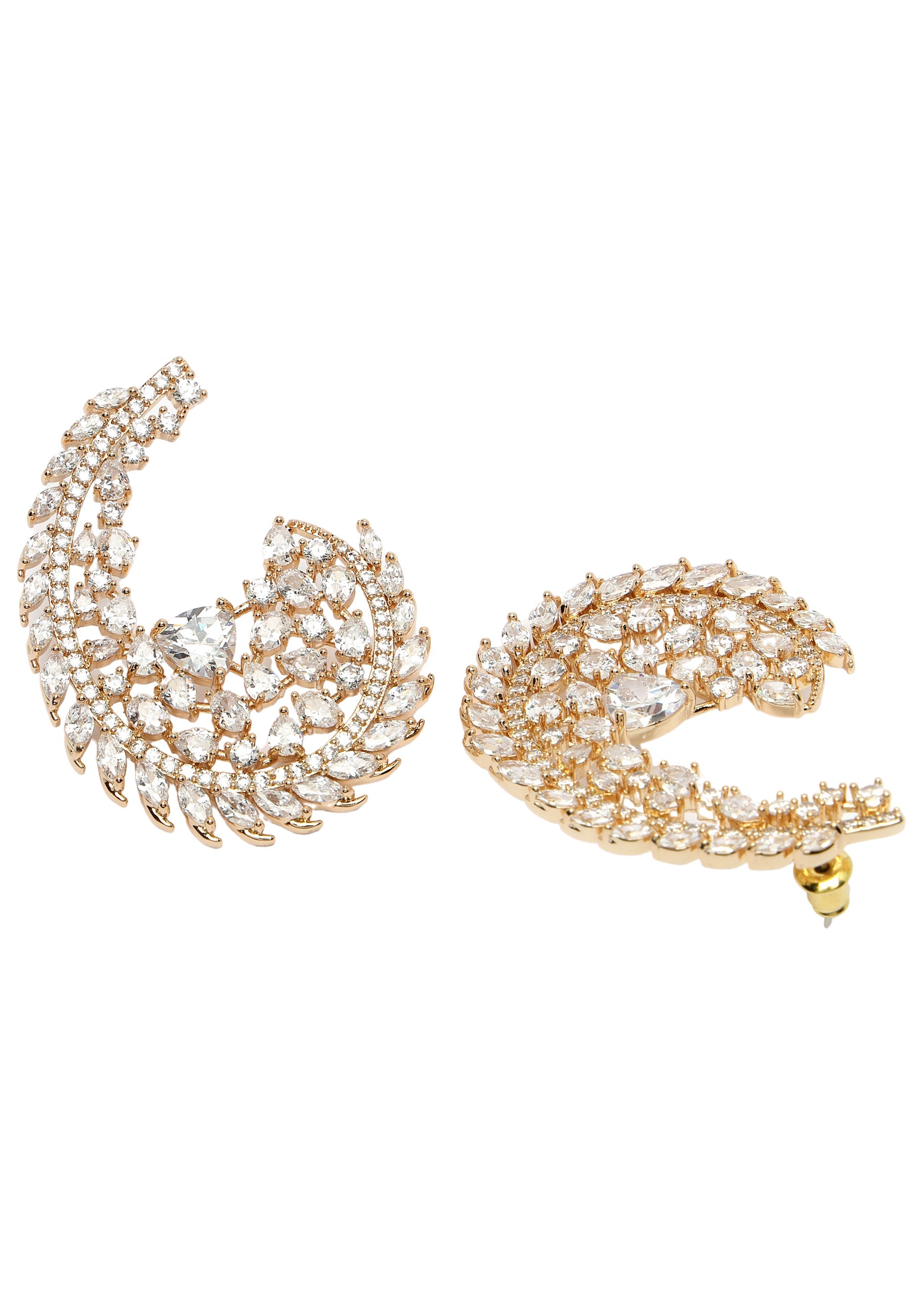 Cubic Zirconia Hollow Earrings