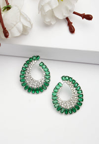Boucles d'oreilles puces en zircon blanc
