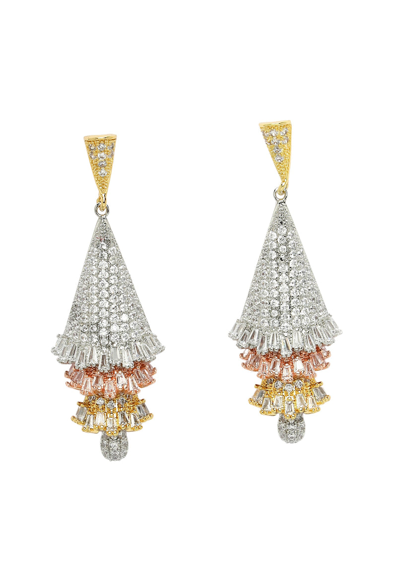Zirconia Chandelier Drop Earrings