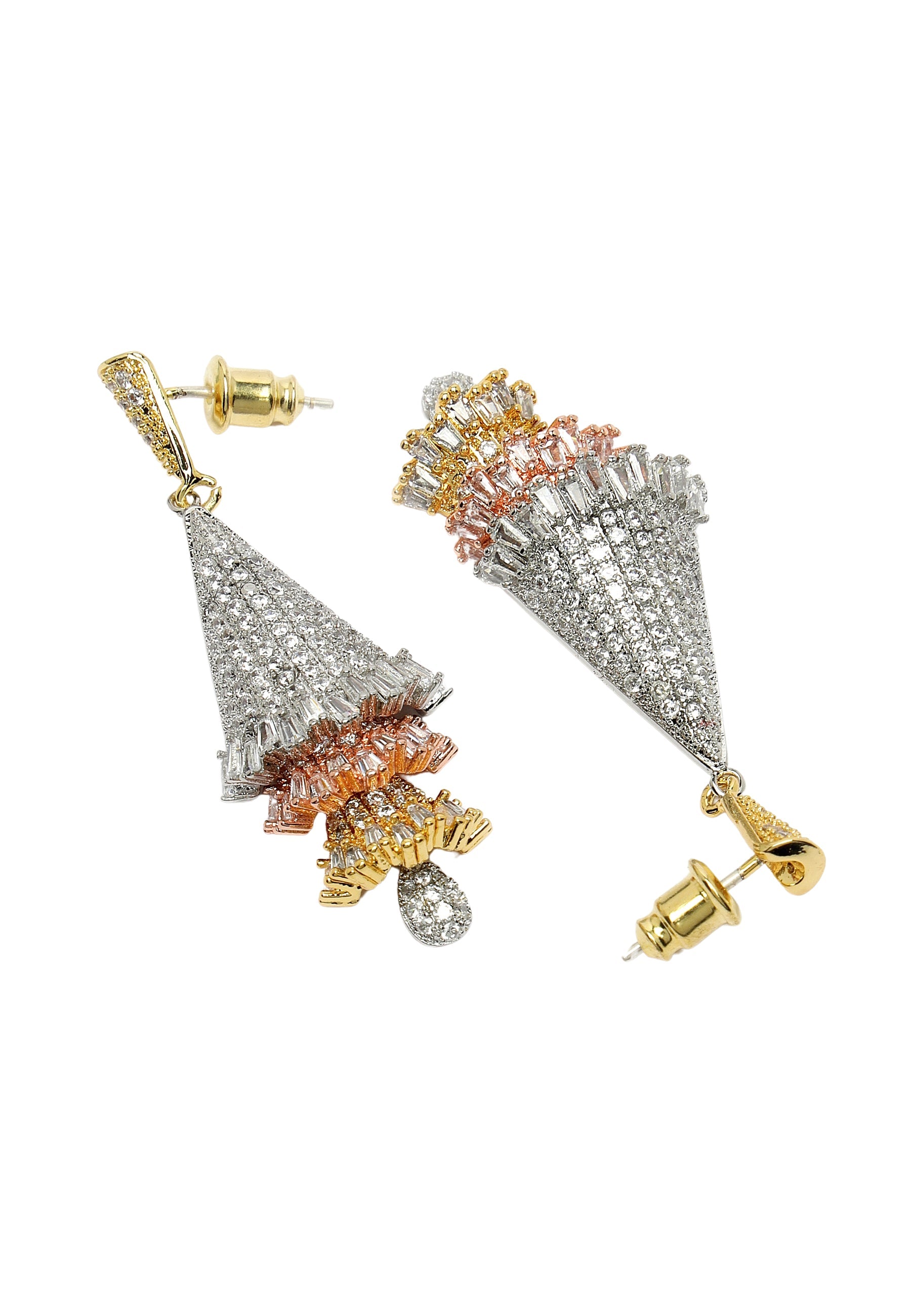 Zirconia Chandelier Drop Earrings