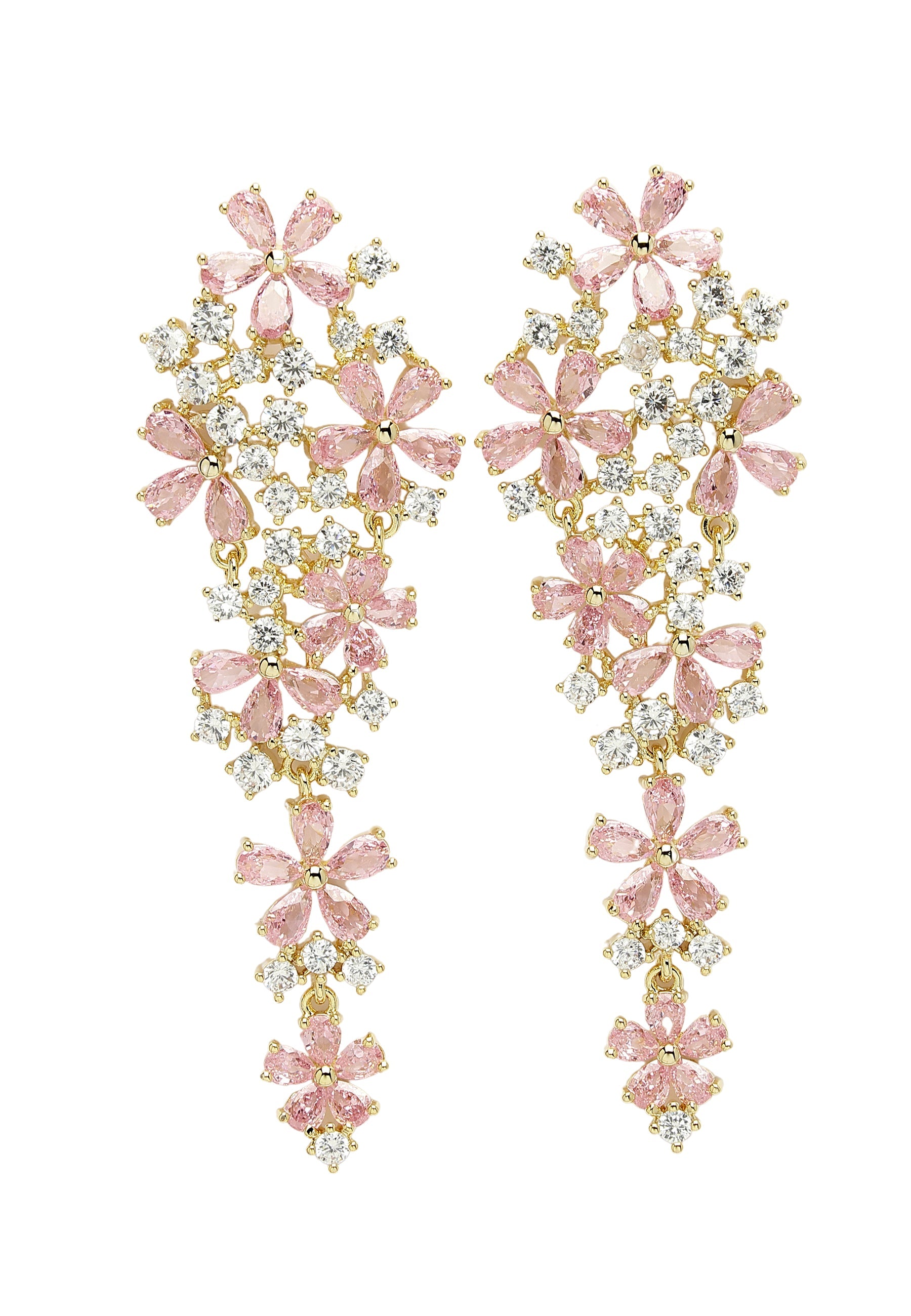 Elegant Floral Cascading Earrings