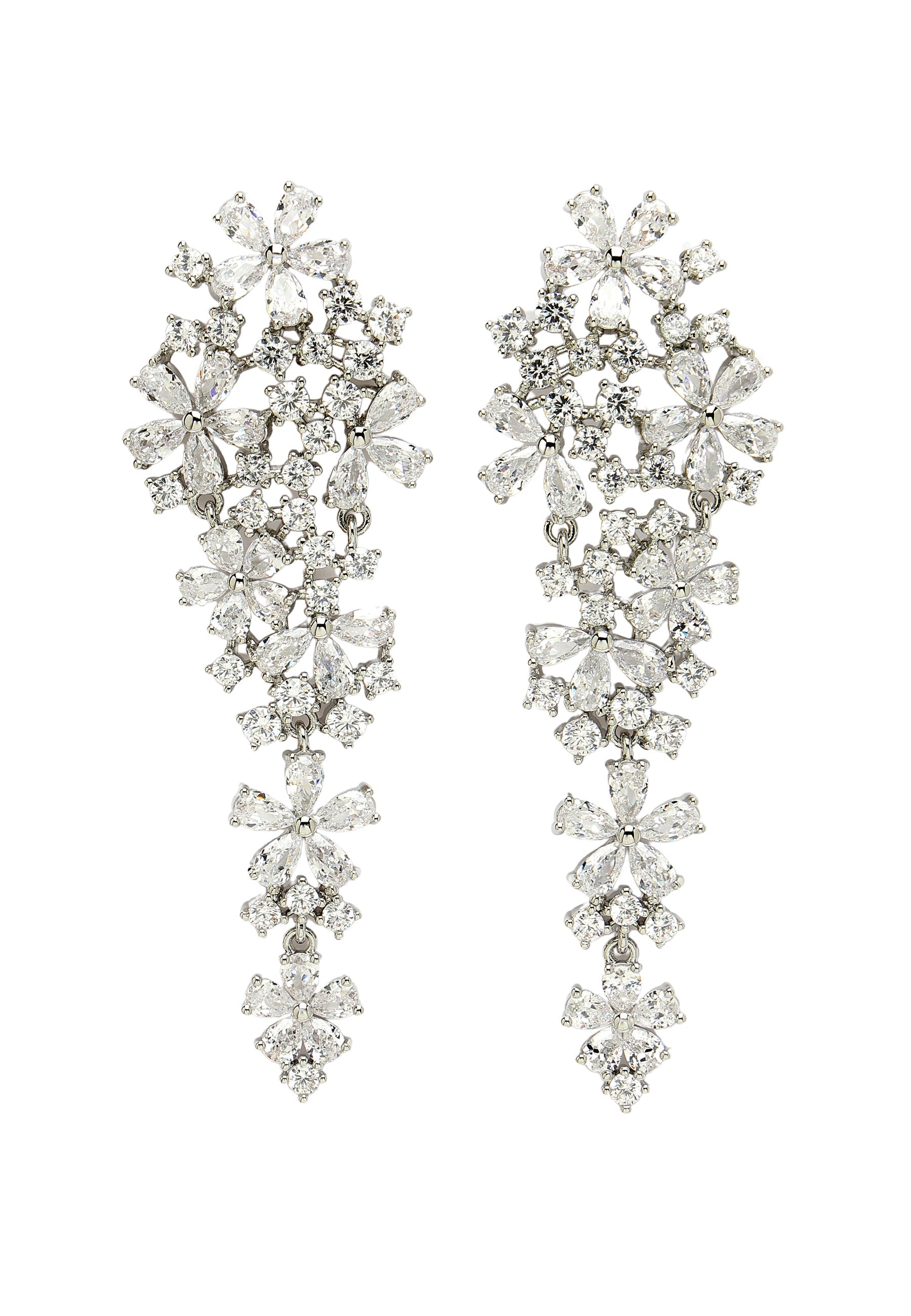 Elegant Floral Cascading Earrings