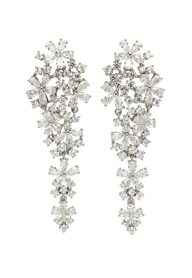 Elegant Floral Cascading Earrings